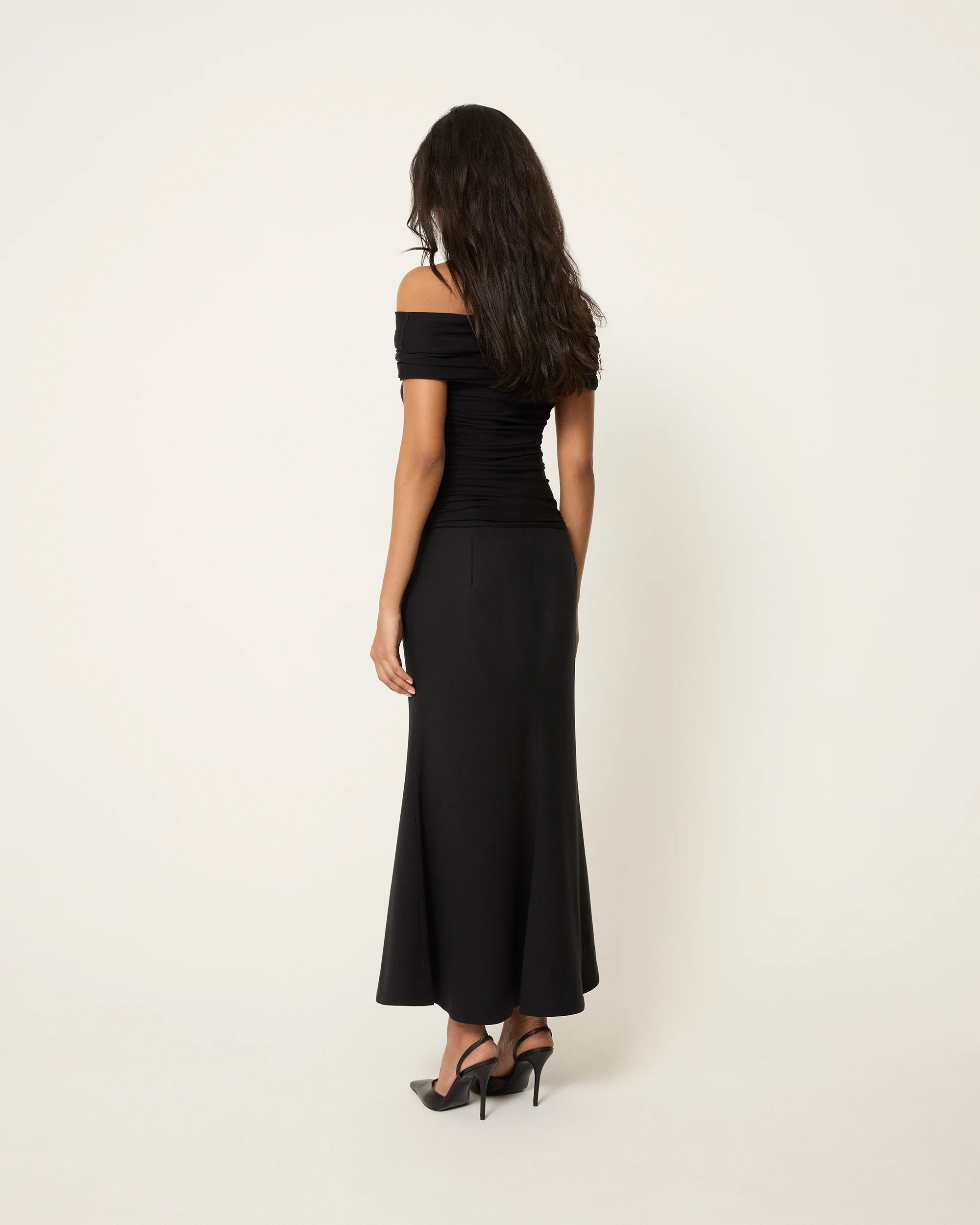 Long Tailored Skirt | Black - Image 5