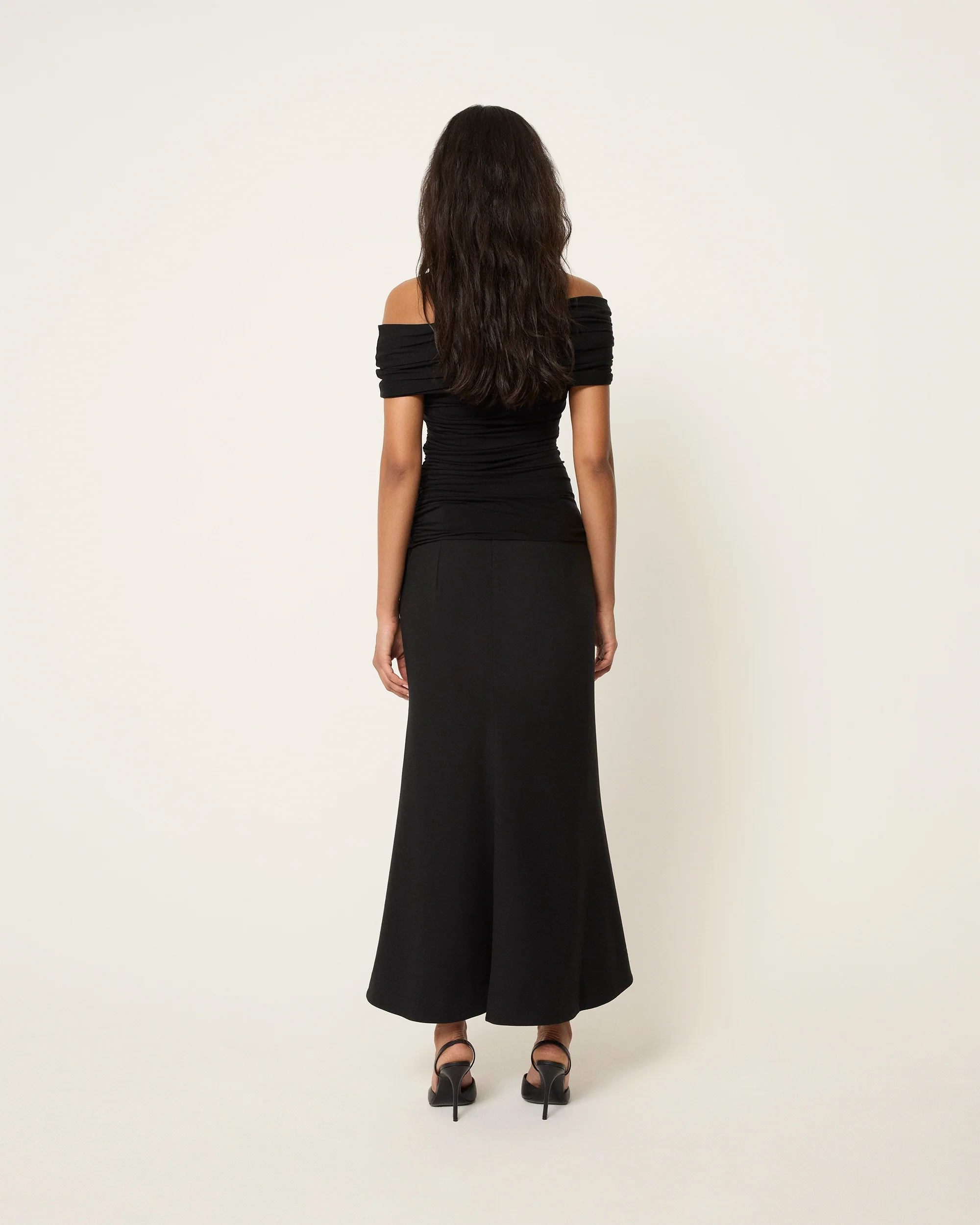 Long Tailored Skirt | Black - Image 6
