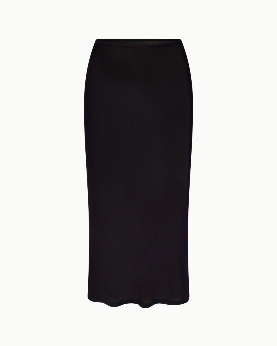 Mesh Midi Skirt | Black - Image 2