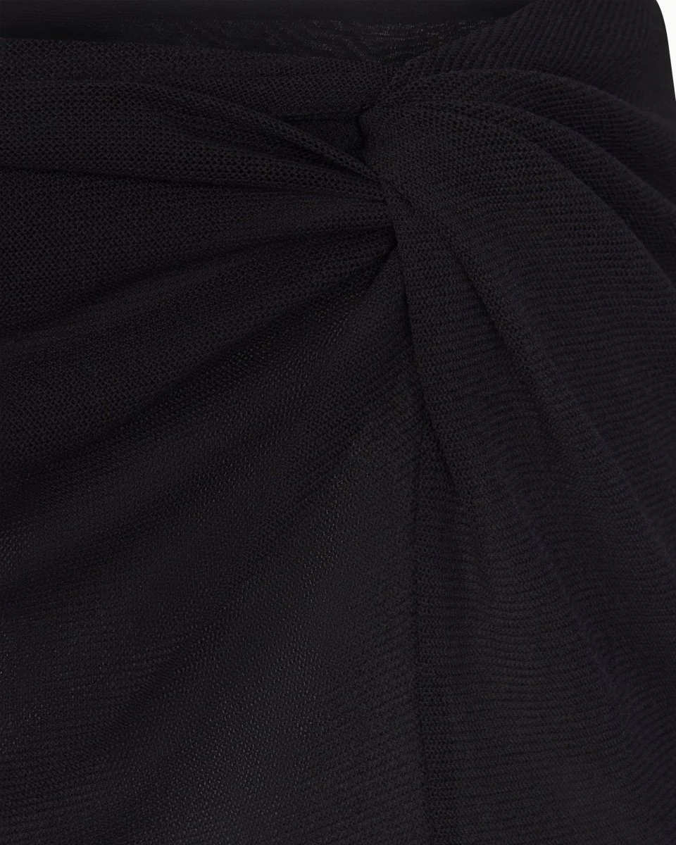Mesh Twist Mini Skirt | Black - Image 7