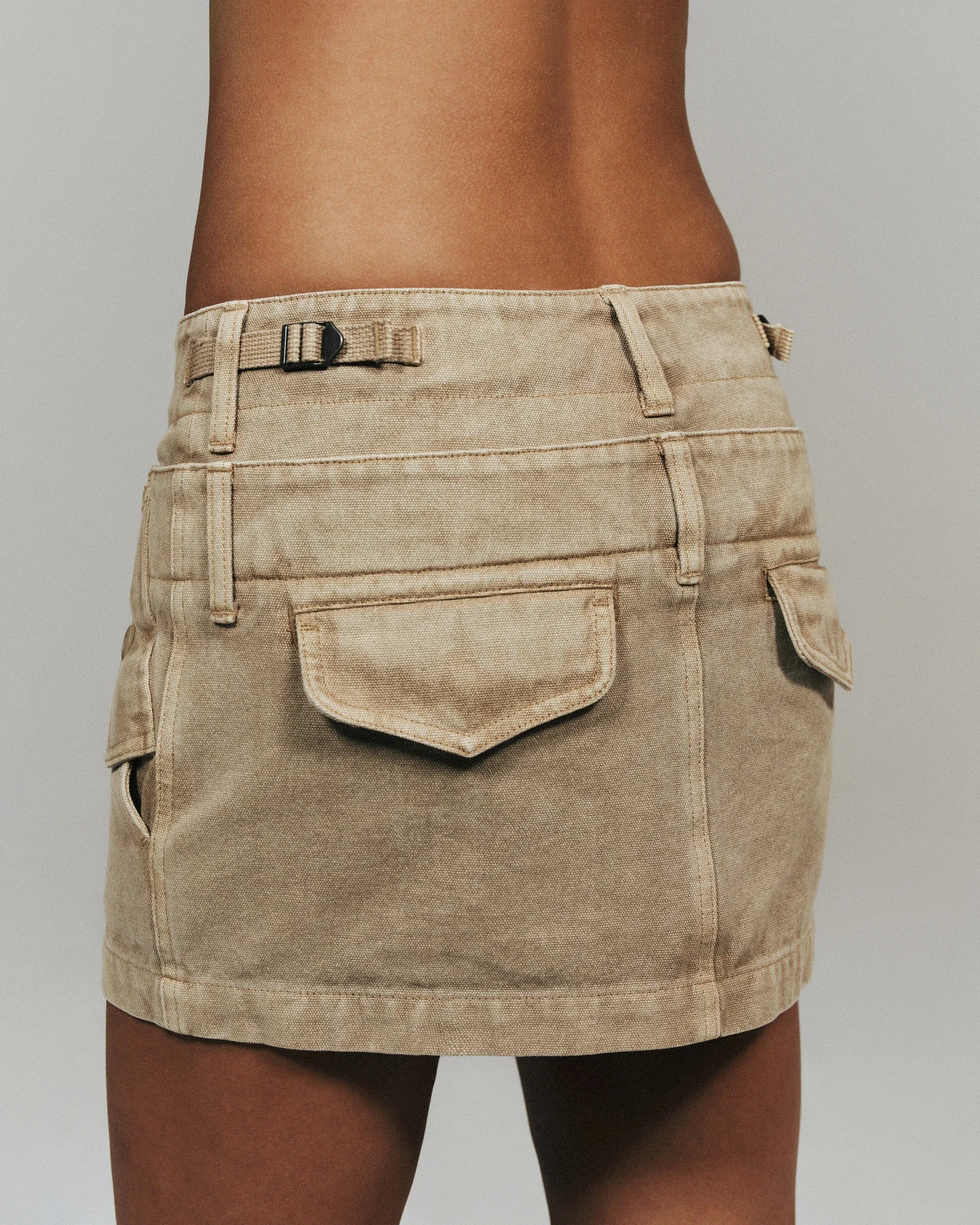 Mulholland Mini Skirt | Vintage Khaki - Image 2