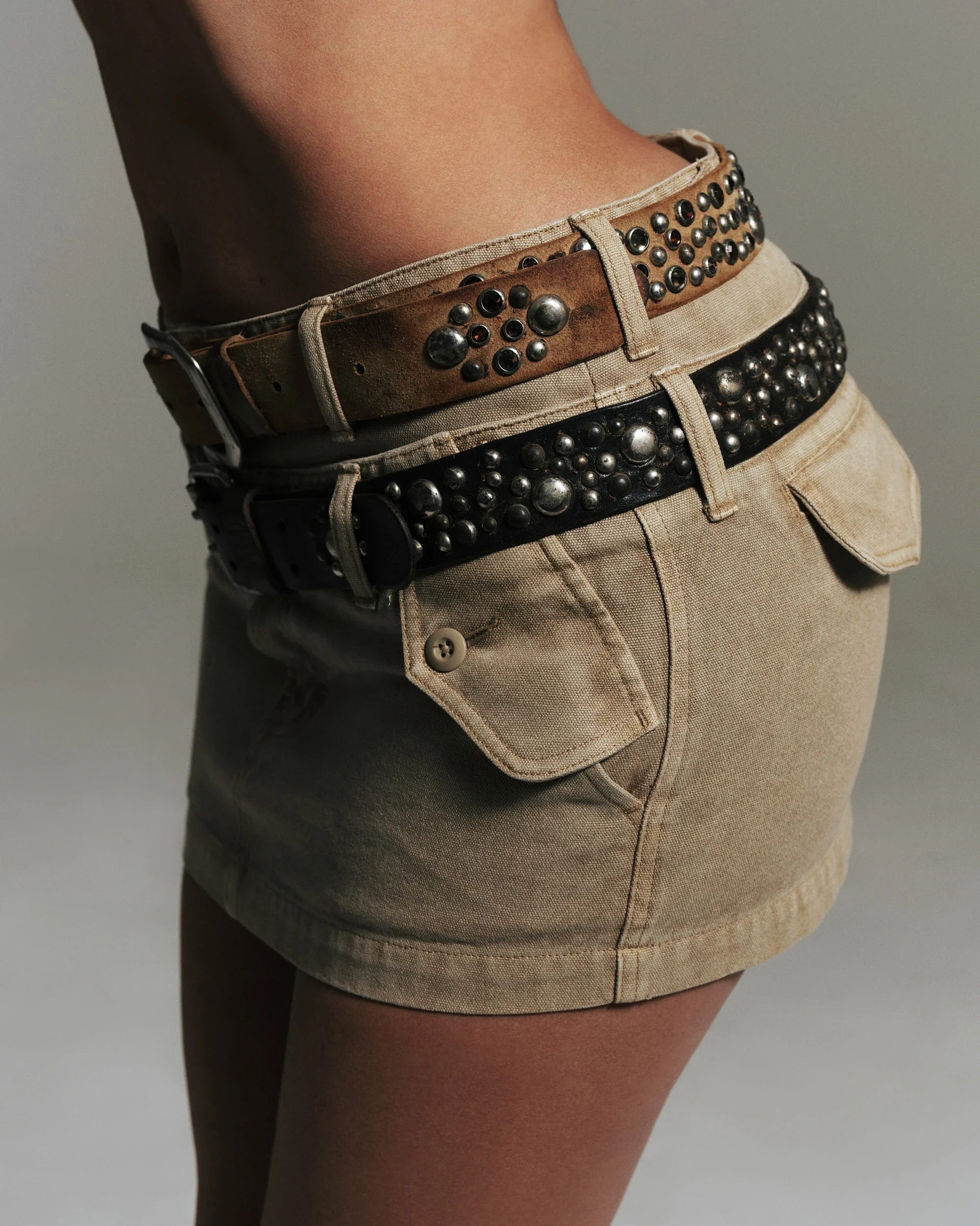 Mulholland Mini Skirt | Vintage Khaki - Image 4
