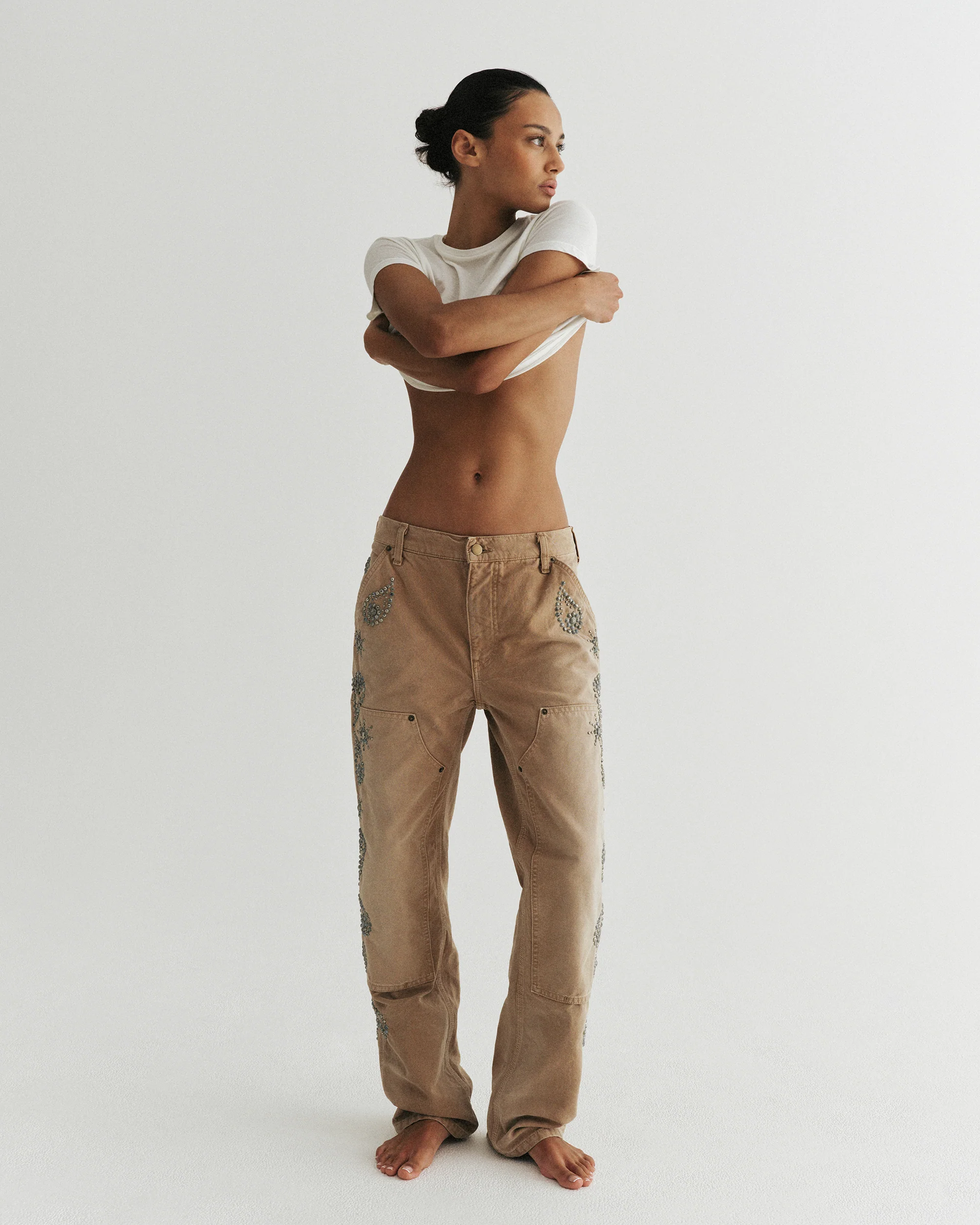 Mulholland Studded Carpenter Pant | Vintage Khaki - Image 2
