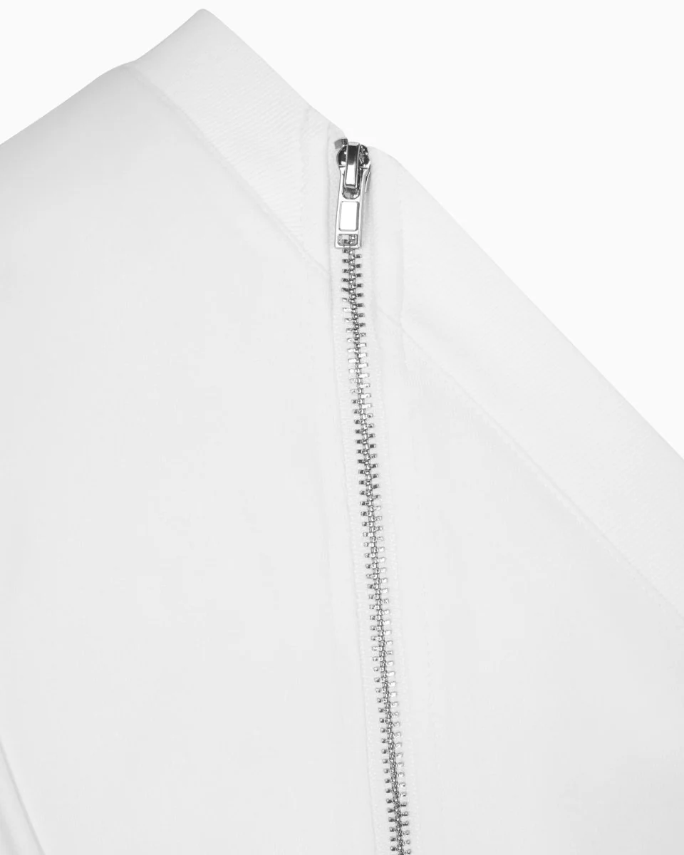 One Shoulder Cinching Tee | White - Image 14