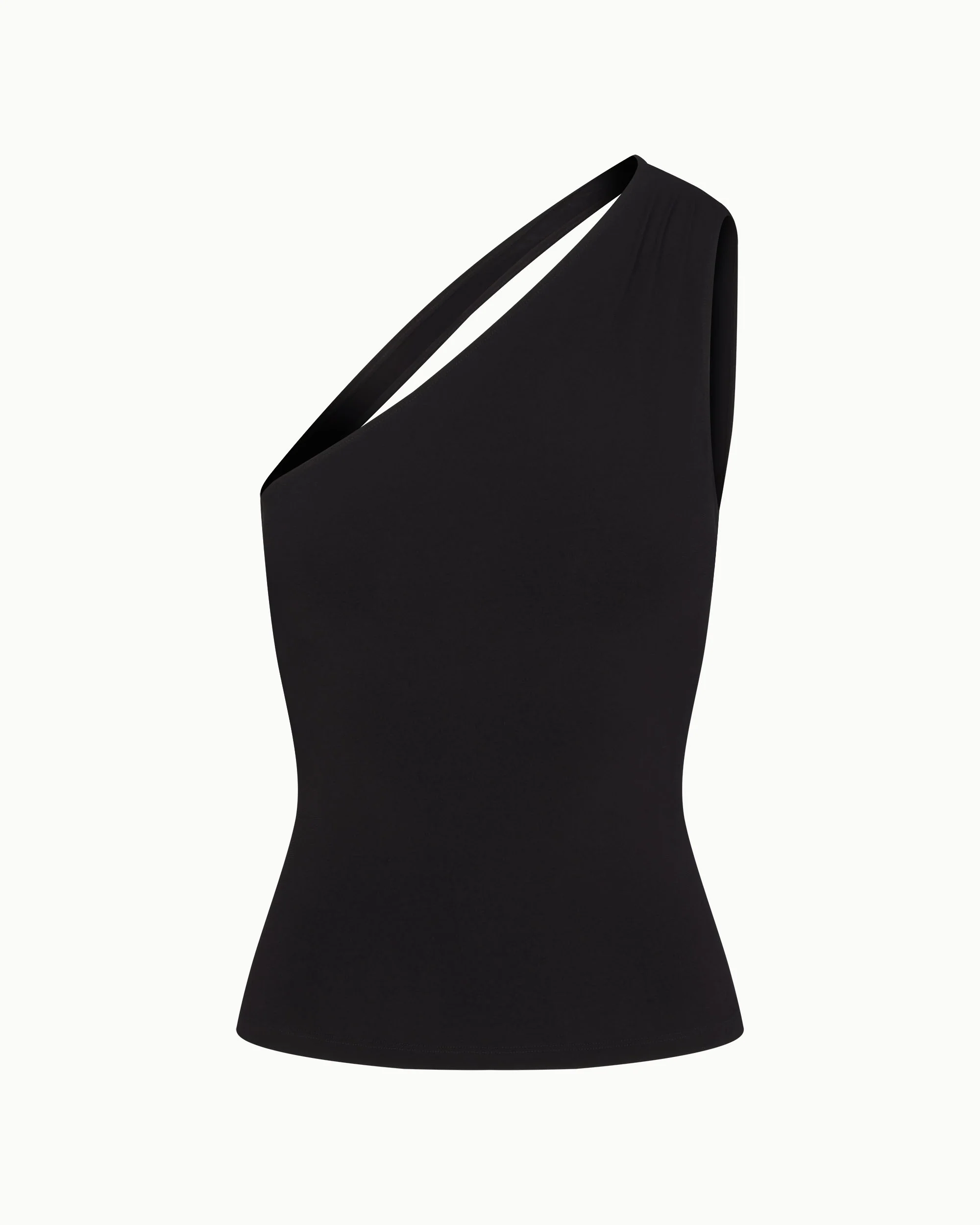 One Shoulder Cutout Tank | Black - Image 2