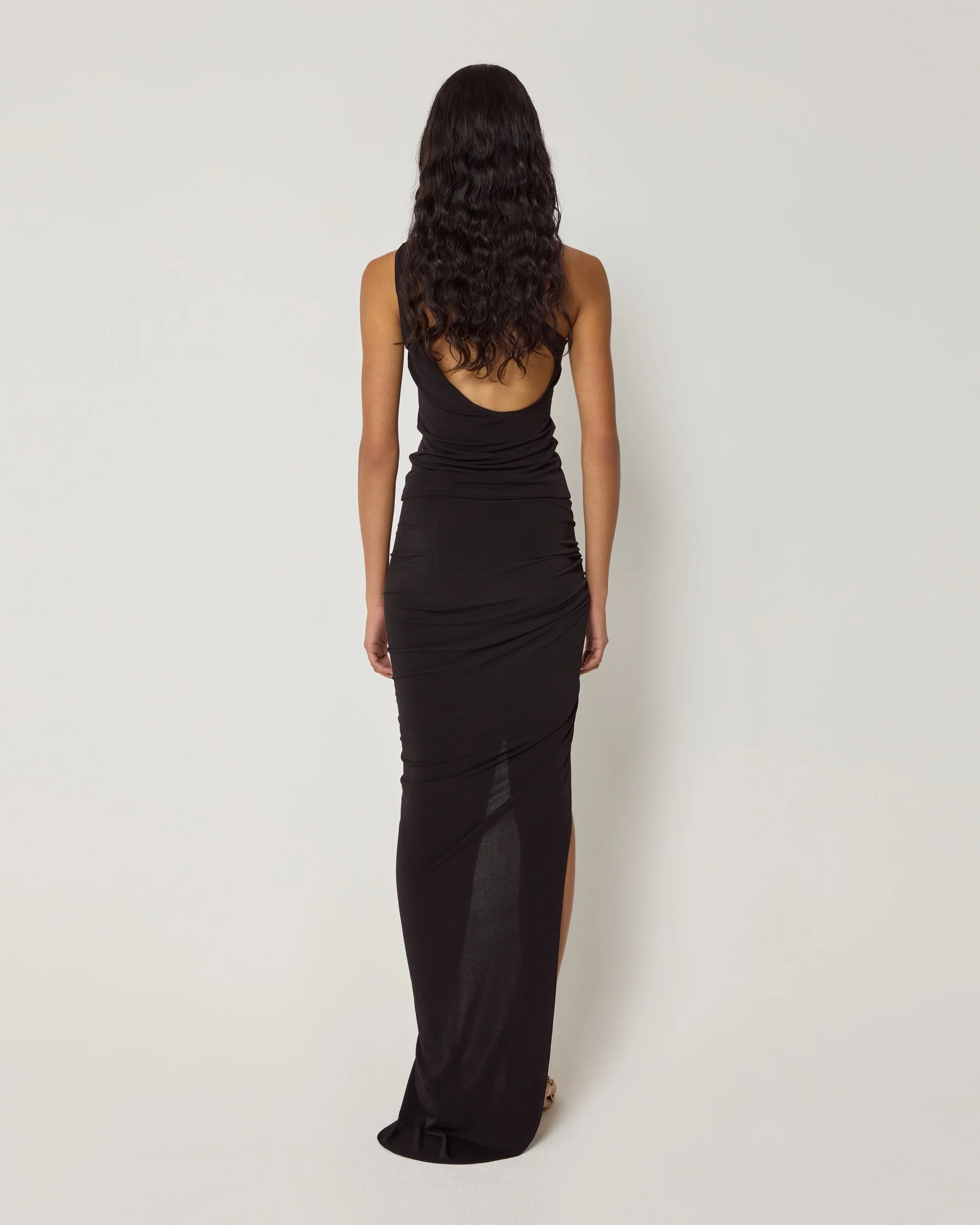 One Shoulder Cutout Tank | Black - Image 4