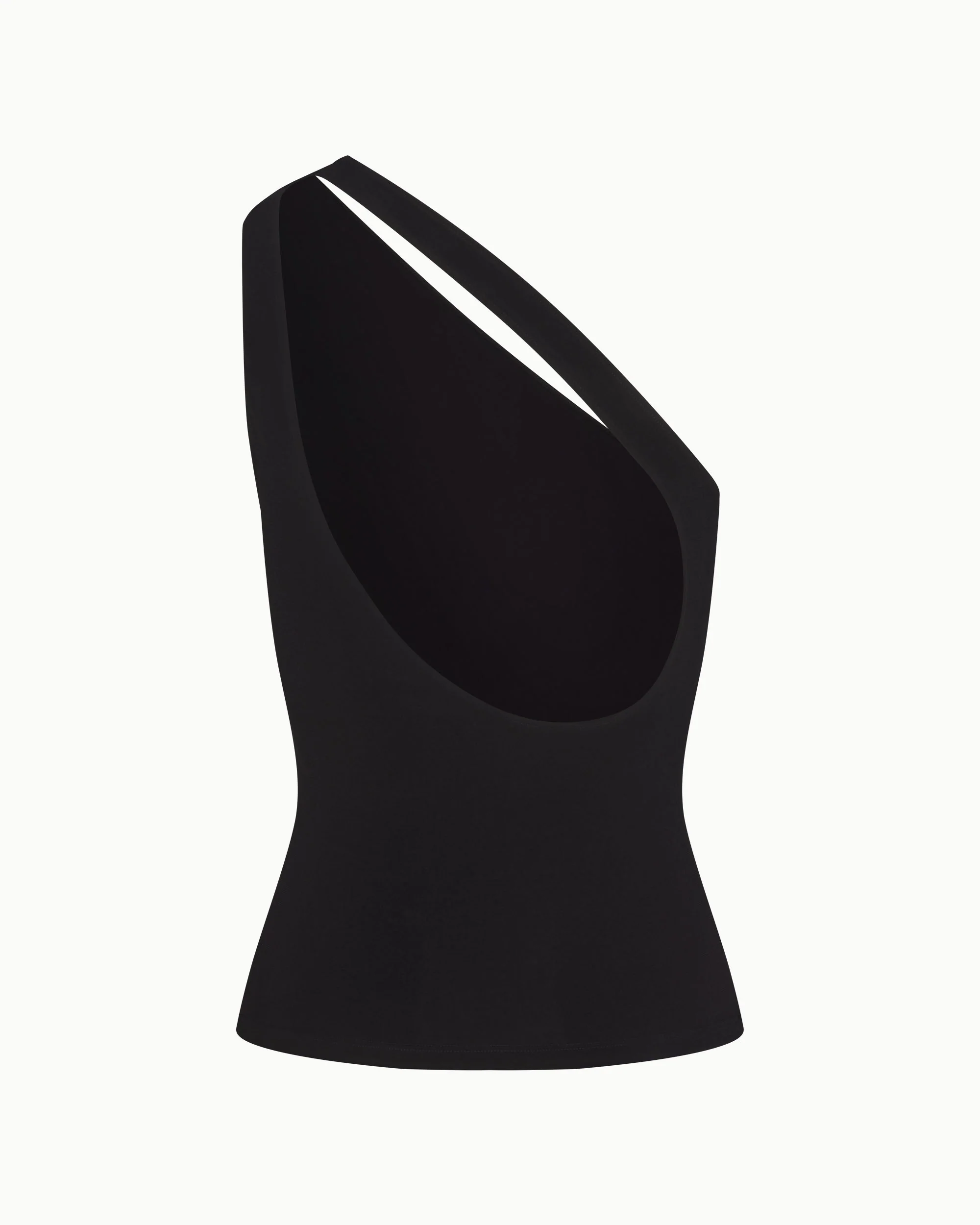One Shoulder Cutout Tank | Black - Image 7