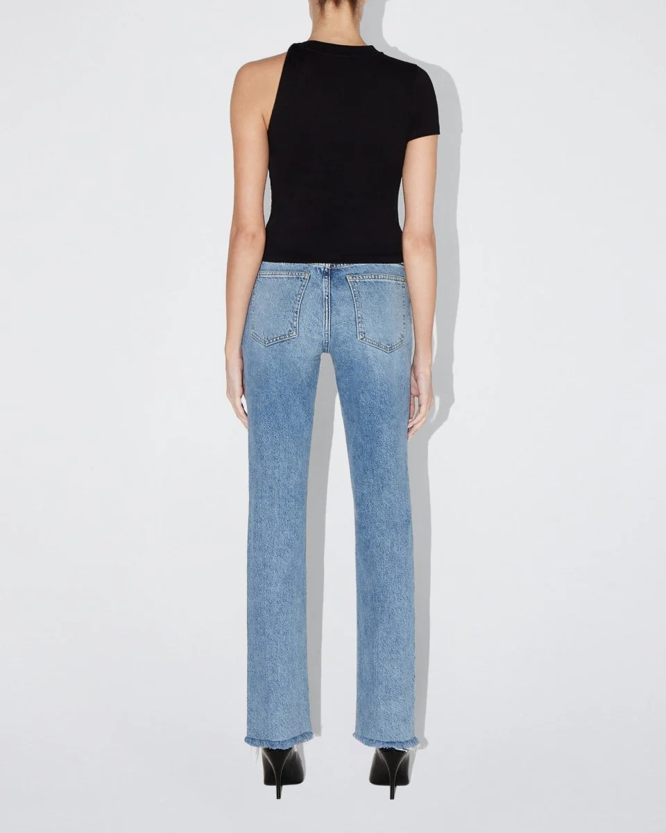 One Shoulder Twist Tee | Black - Image 4