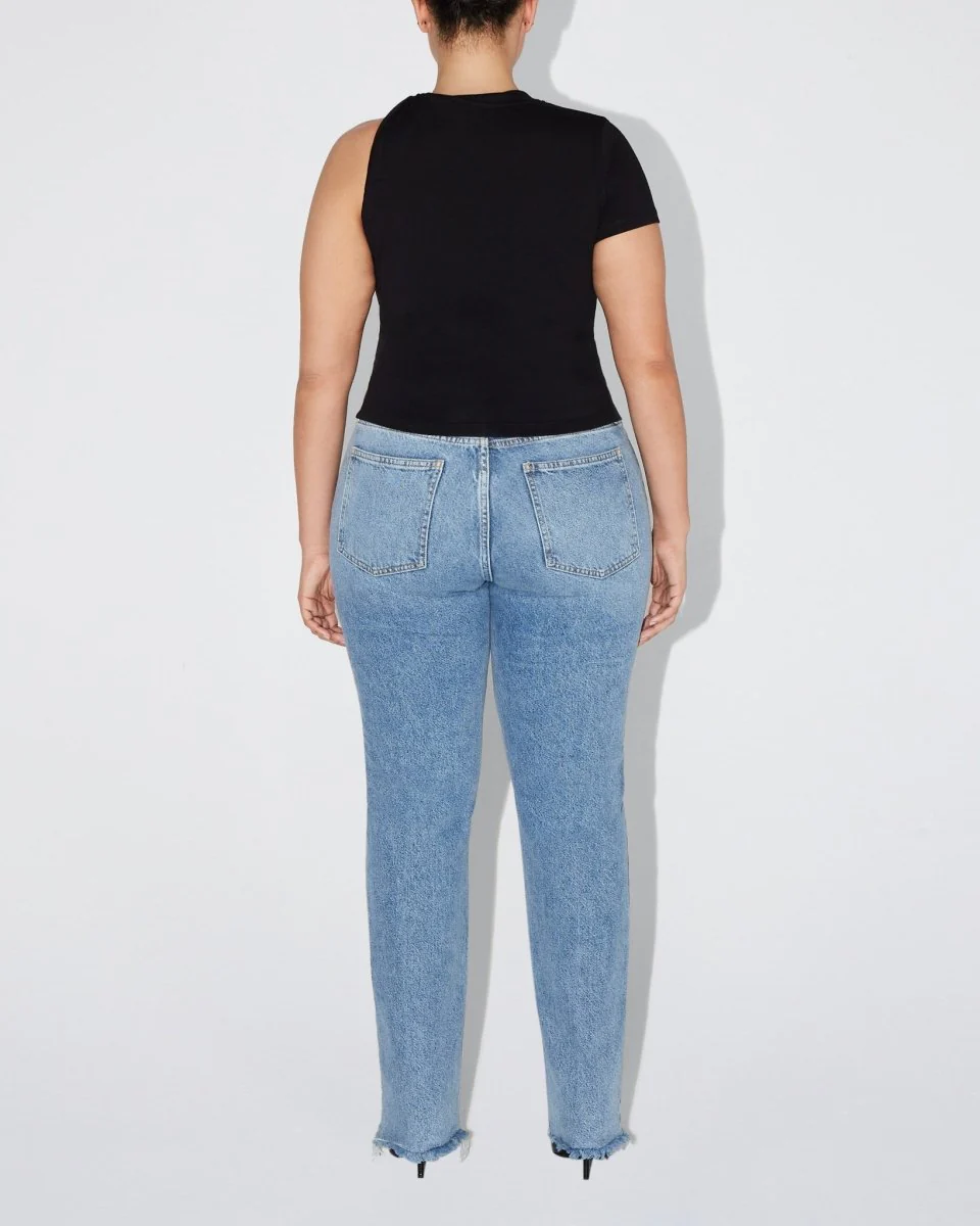 One Shoulder Twist Tee | Black - Image 9