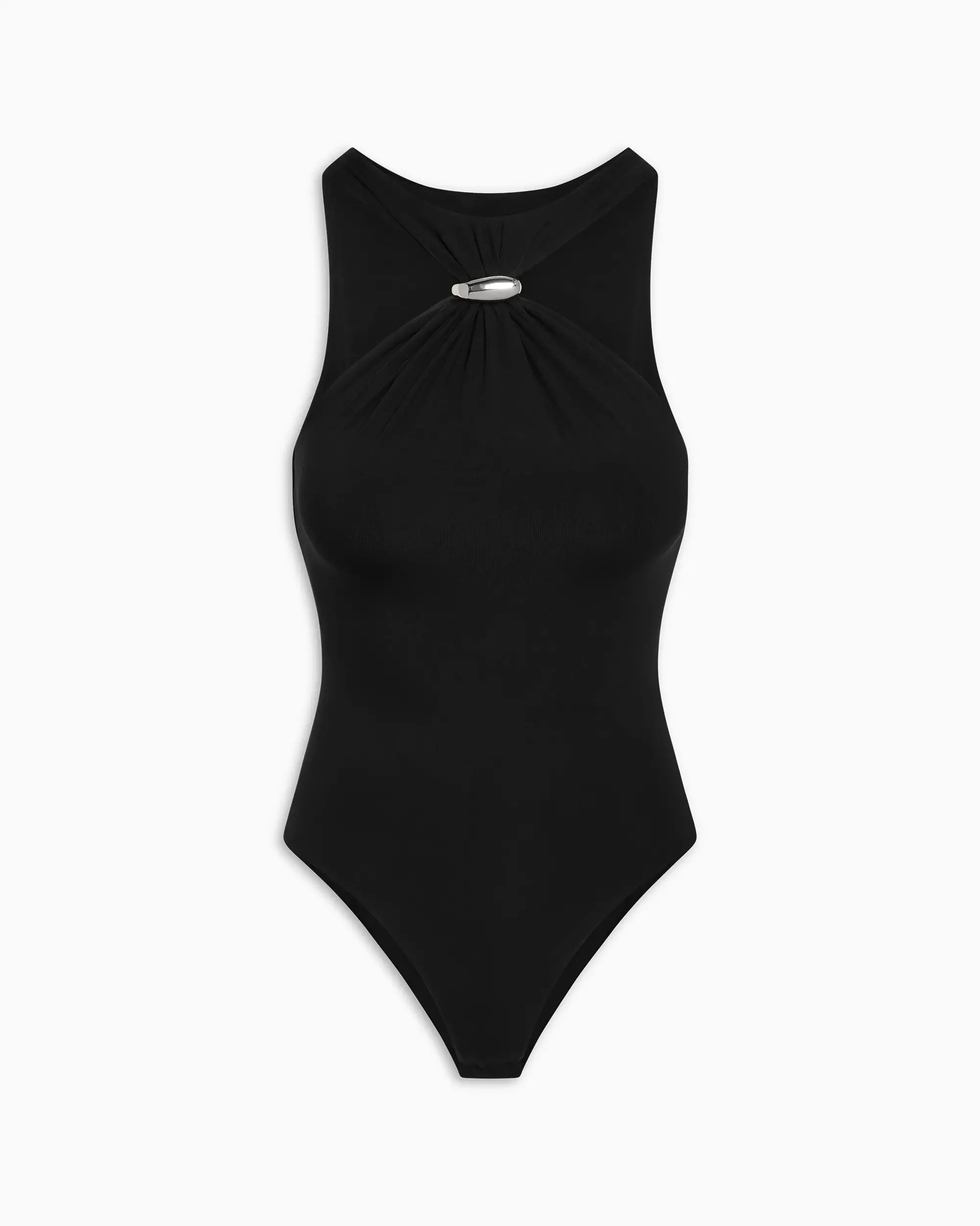 Pierced Halter Bodysuit | Black - Image 2