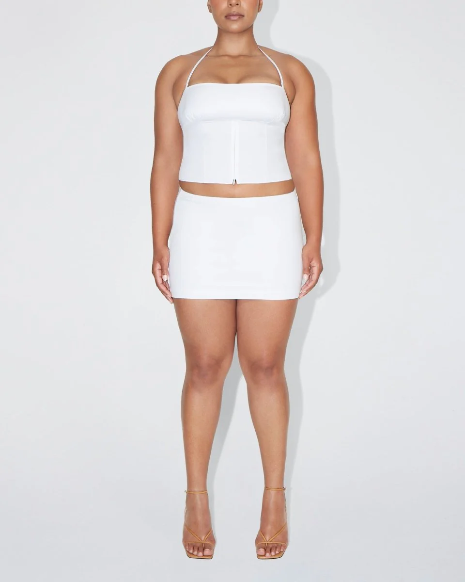 Poplin Micro Mini Skirt | White - Image 6