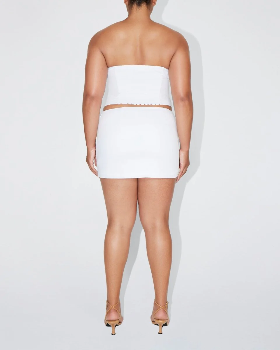 Poplin Micro Mini Skirt | White - Image 7