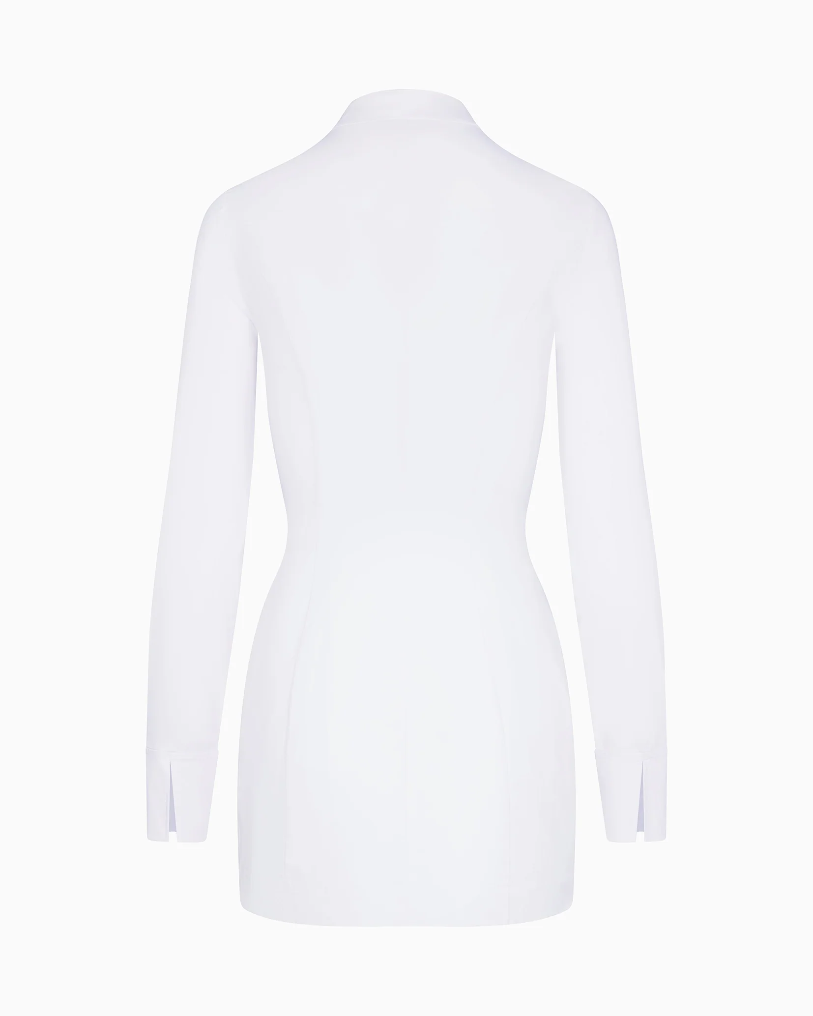 Poplin Zip Mini Dress | White - Image 6