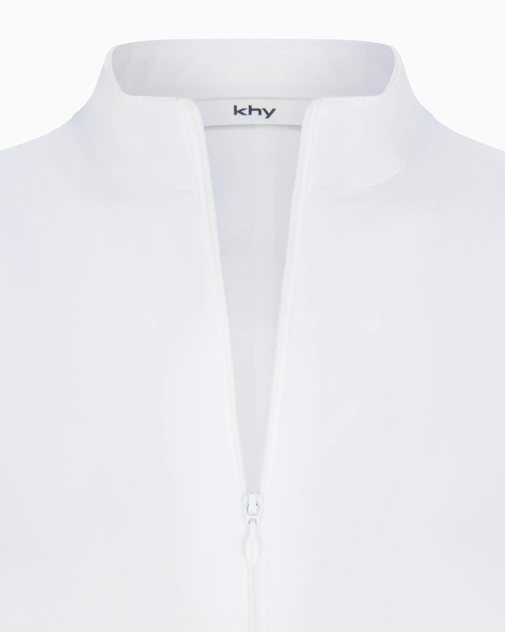 Poplin Zip Mini Dress | White - Image 7