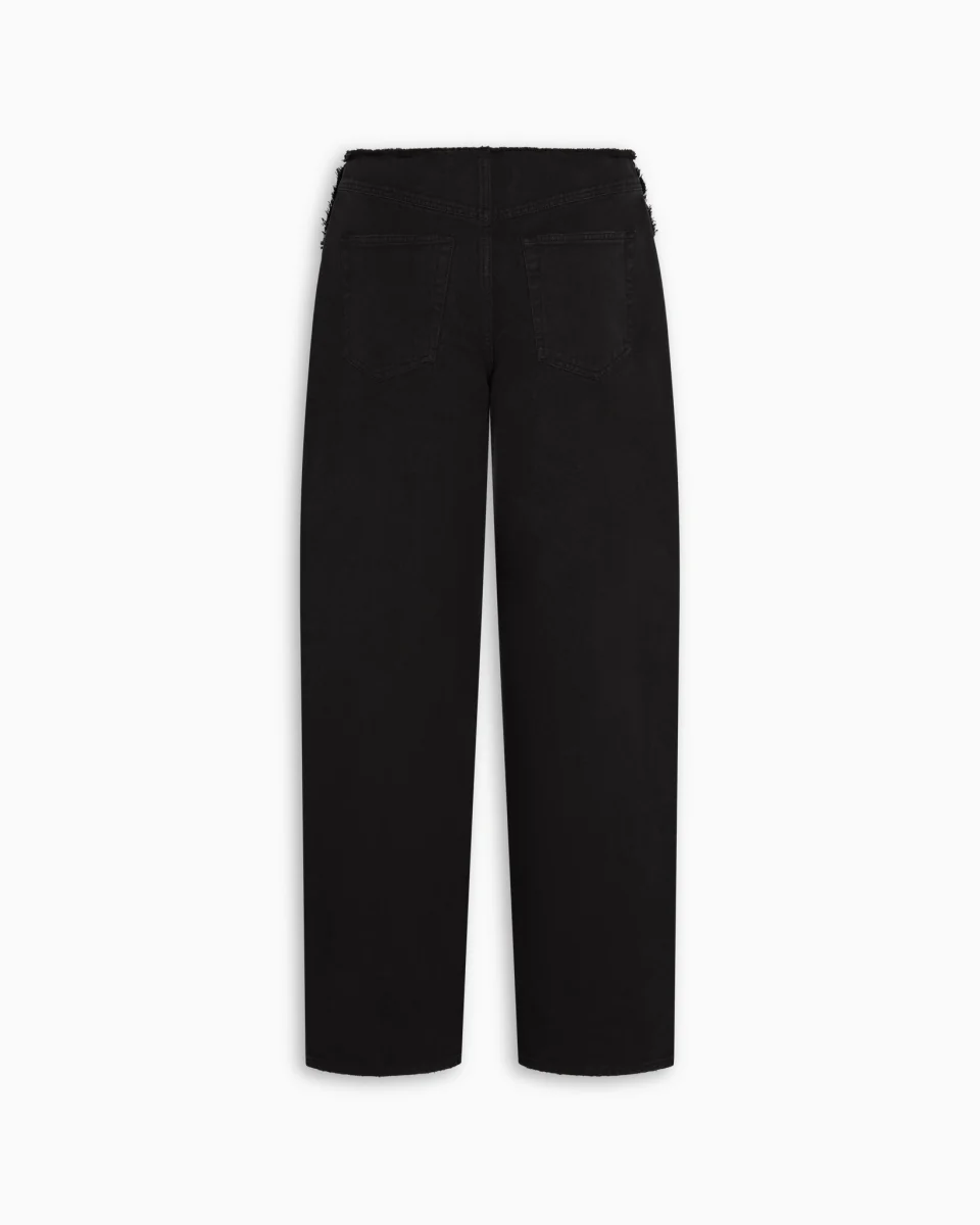 Raw Edge Canvas Pant | Washed Black - Image 11