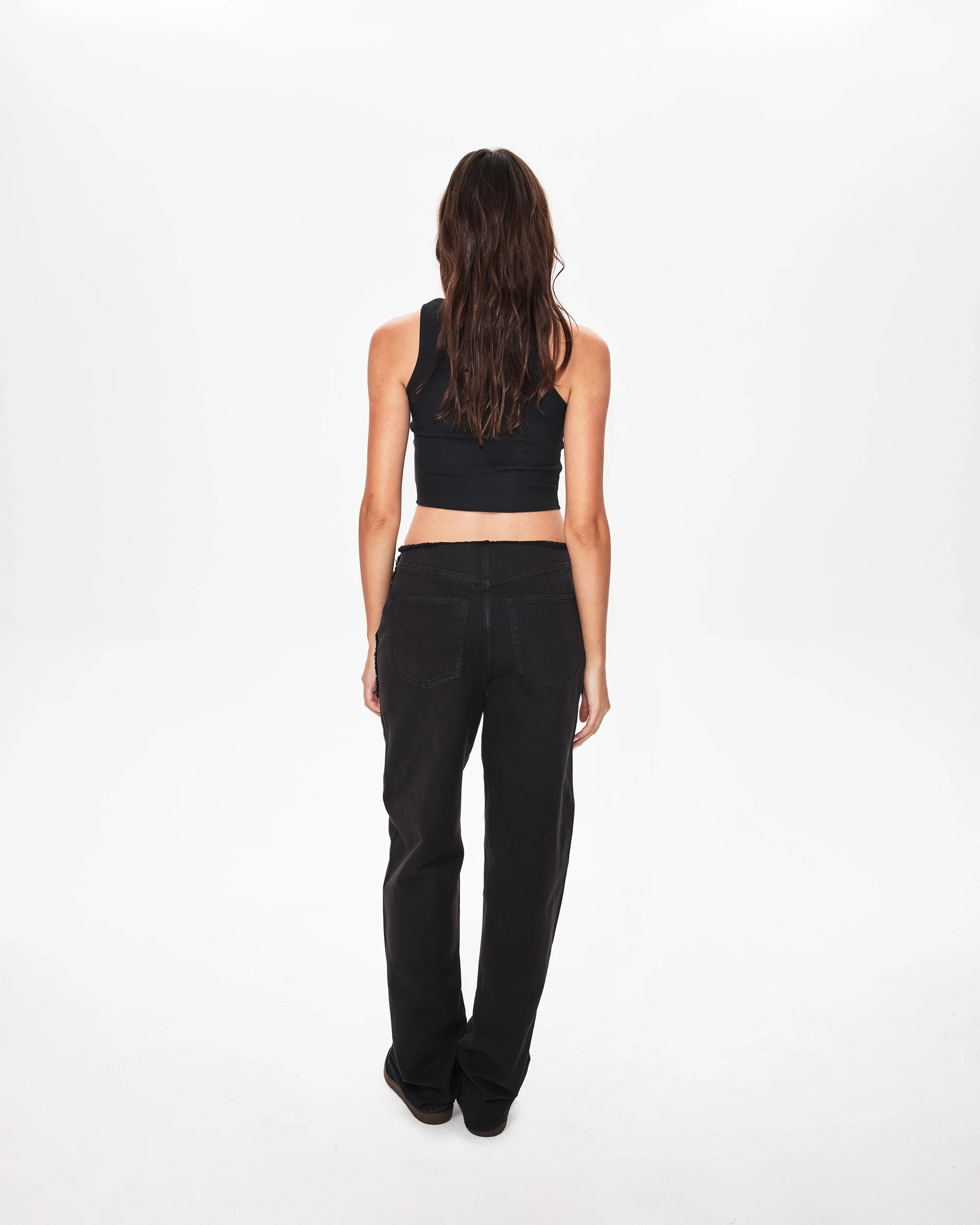 Raw Edge Canvas Pant | Washed Black - Image 5