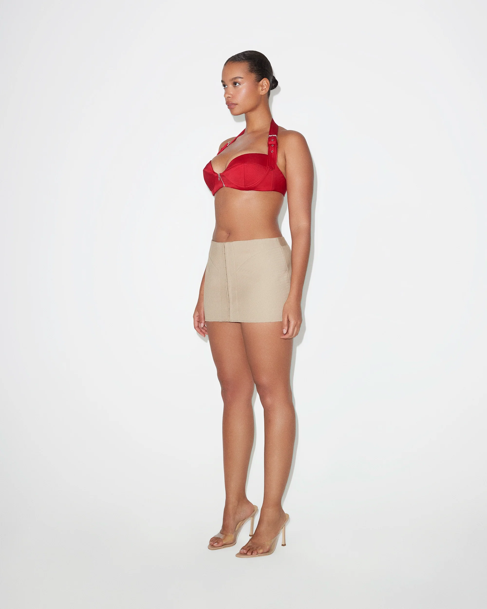 Satin Zipper Bralette | Ruby - Image 5