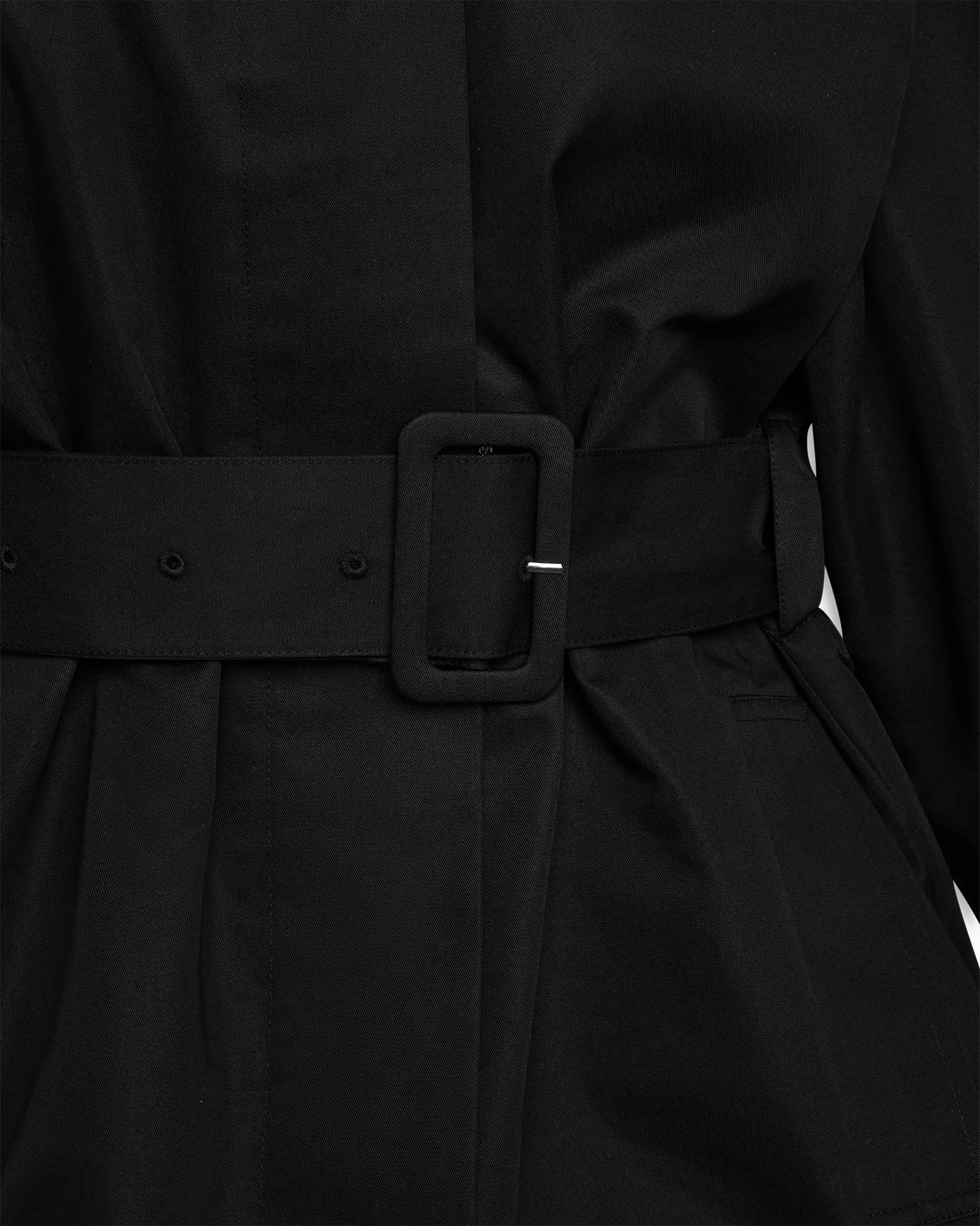 Short Trench Coat | Black - Image 3