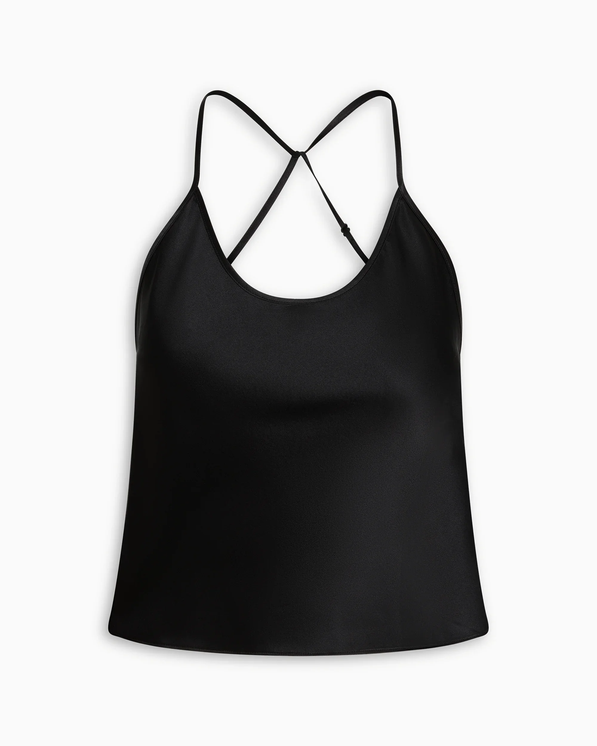 Silk Asymmetric Cami | Black - Image 2