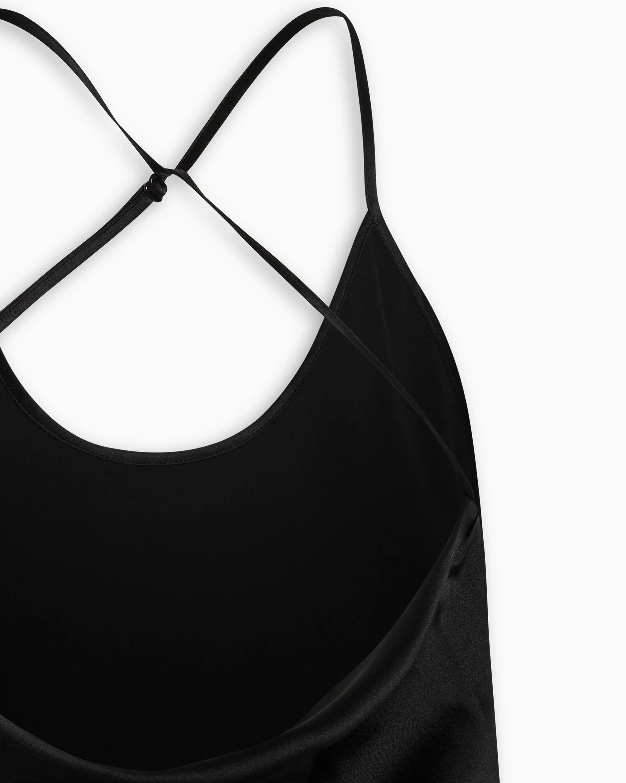 Silk Asymmetric Cami | Black - Image 6