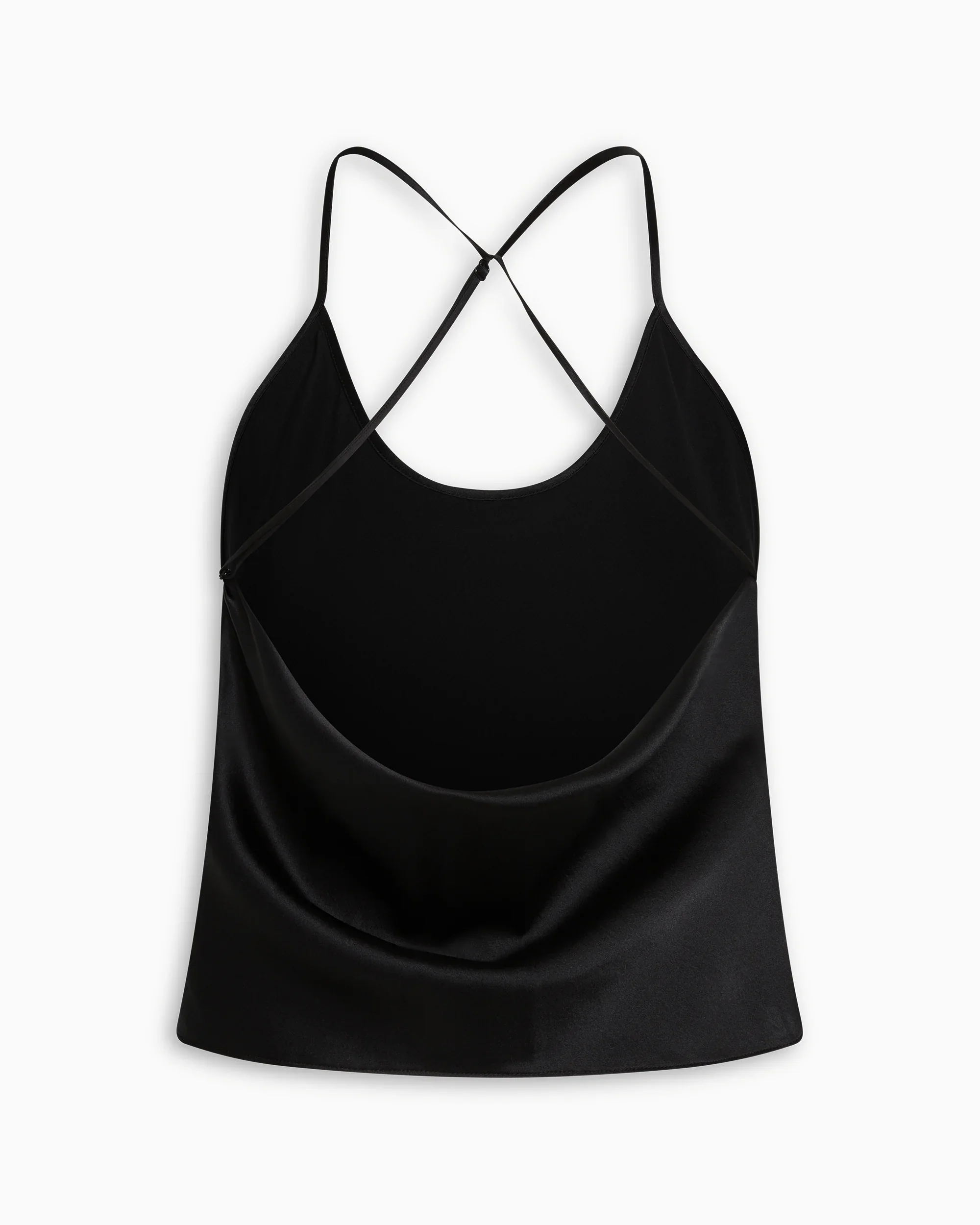 Silk Asymmetric Cami | Black - Image 7