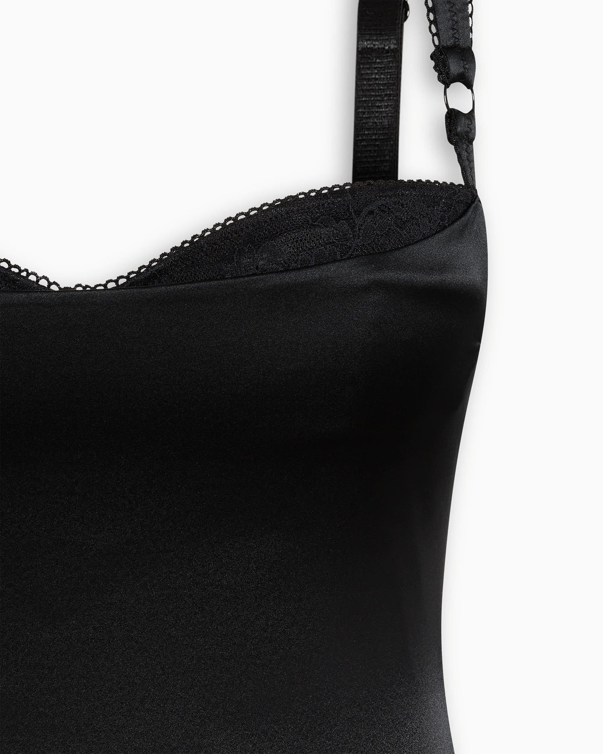 Silk Bustier Midi Dress | Black - Image 7