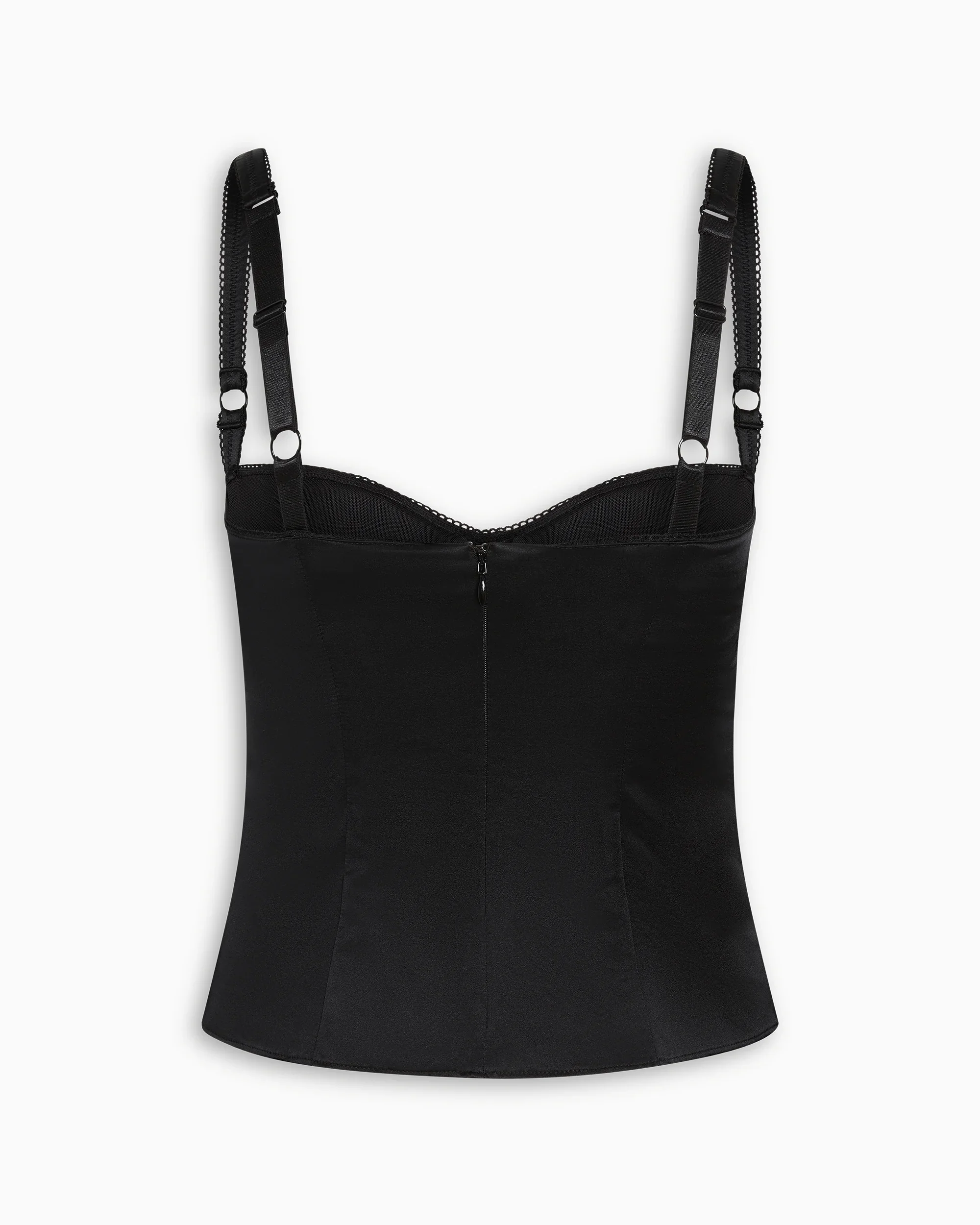 Silk Bustier Top | Black - Image 6
