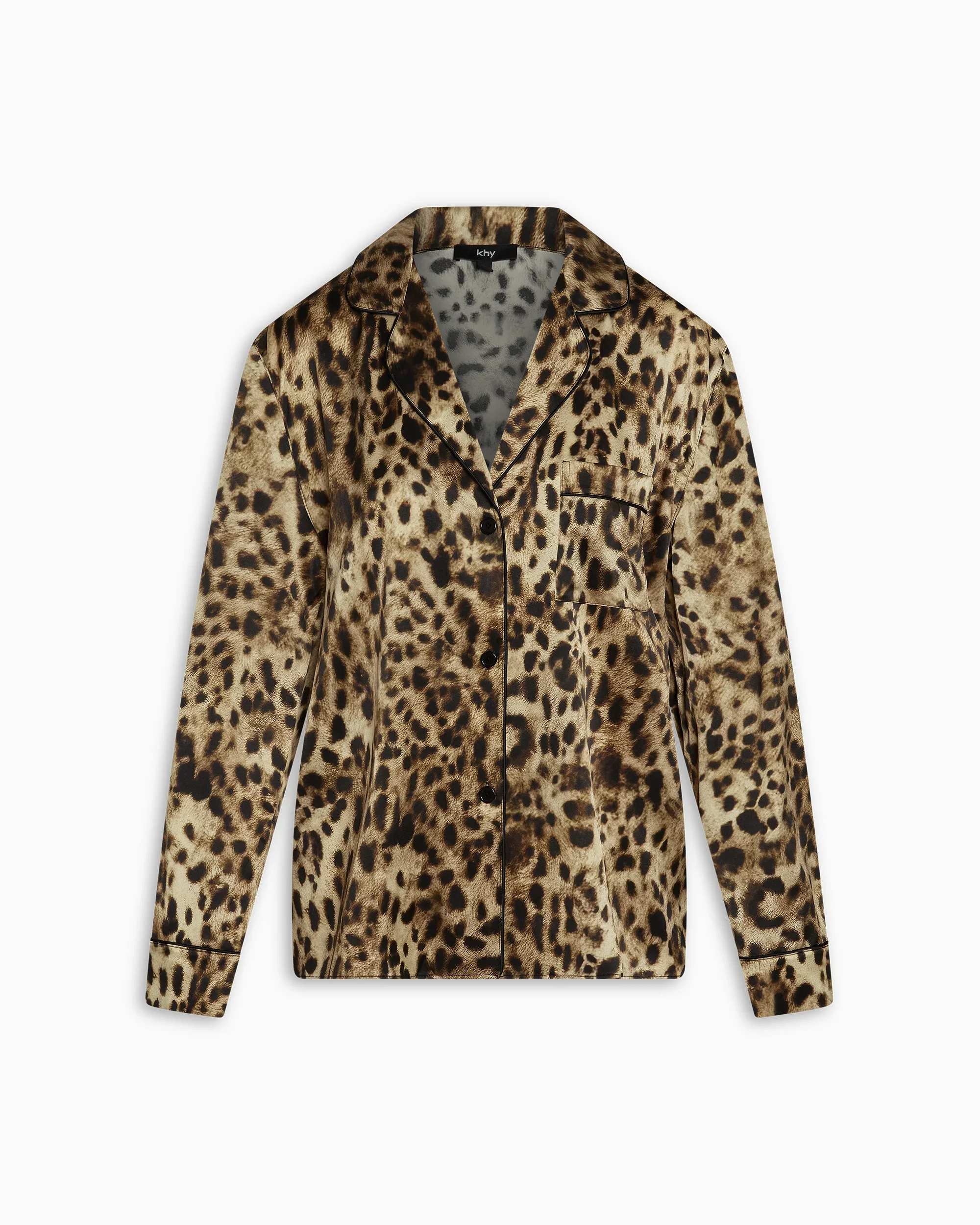 Silk Pajama Shirt | Leopard - Image 2