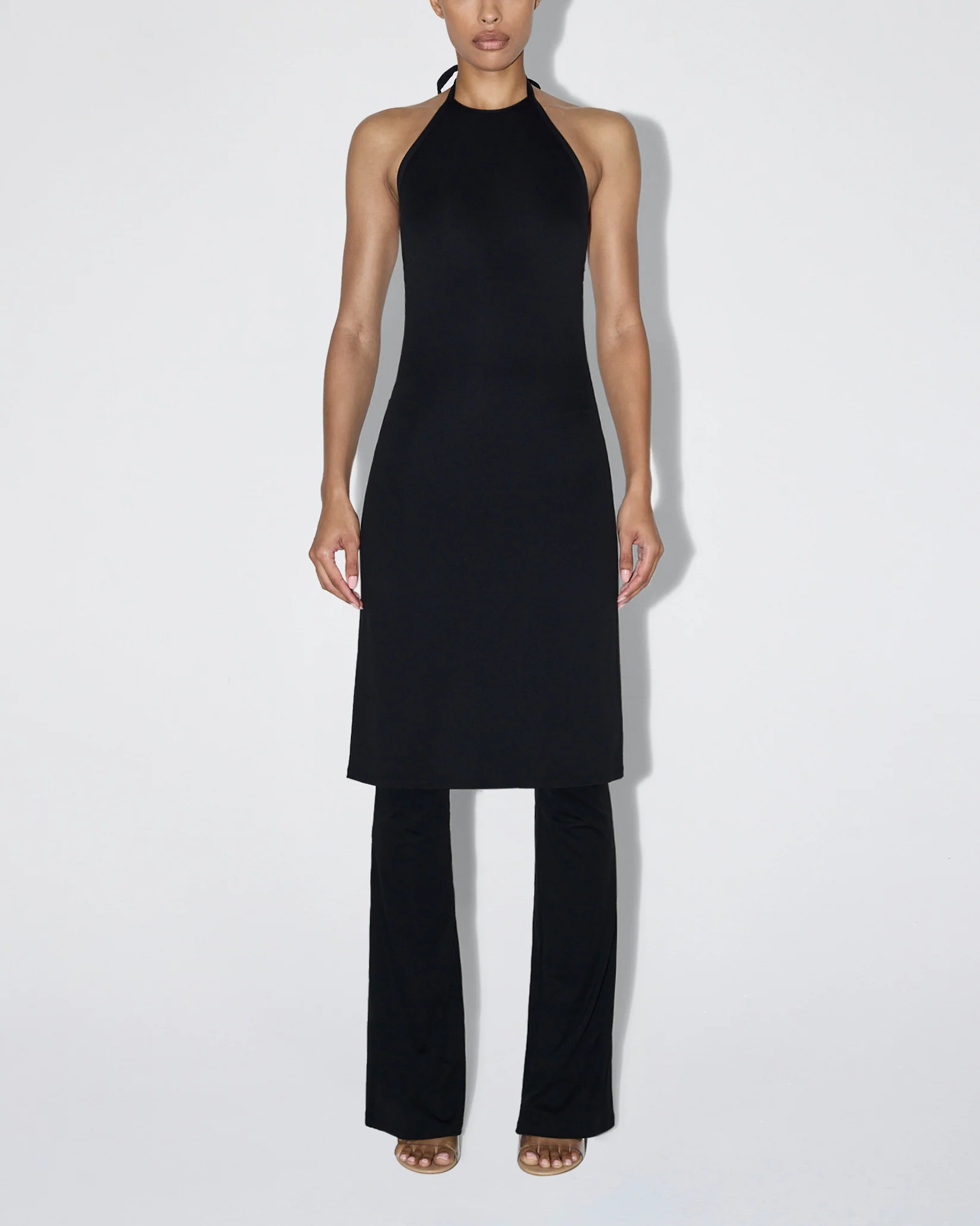 Smooth Stretch Halter Tunic | Black - Image 3