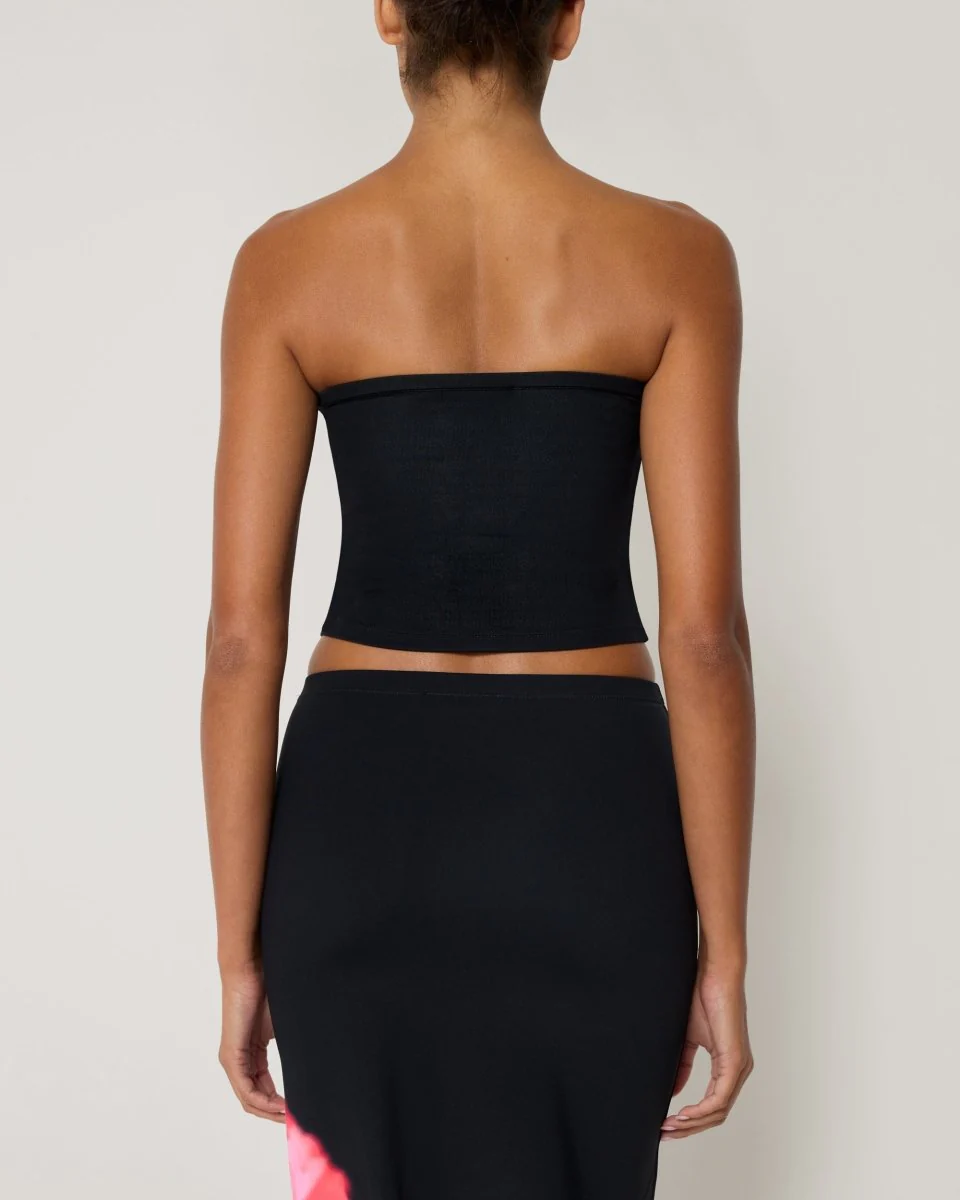 Smooth Stretch Midi Skirt | Black Peony - Image 7