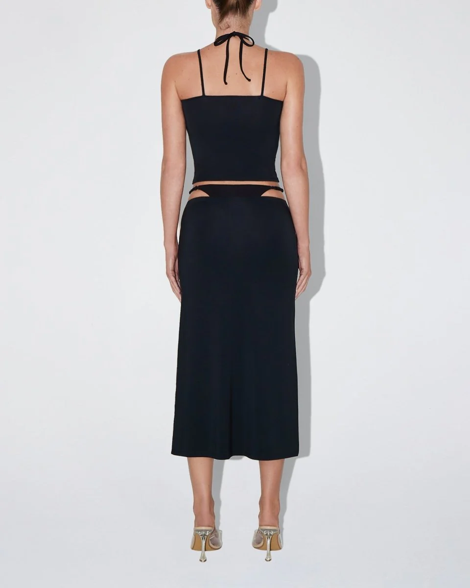 Soft Stretch High Neck Tank | Black - Image 5