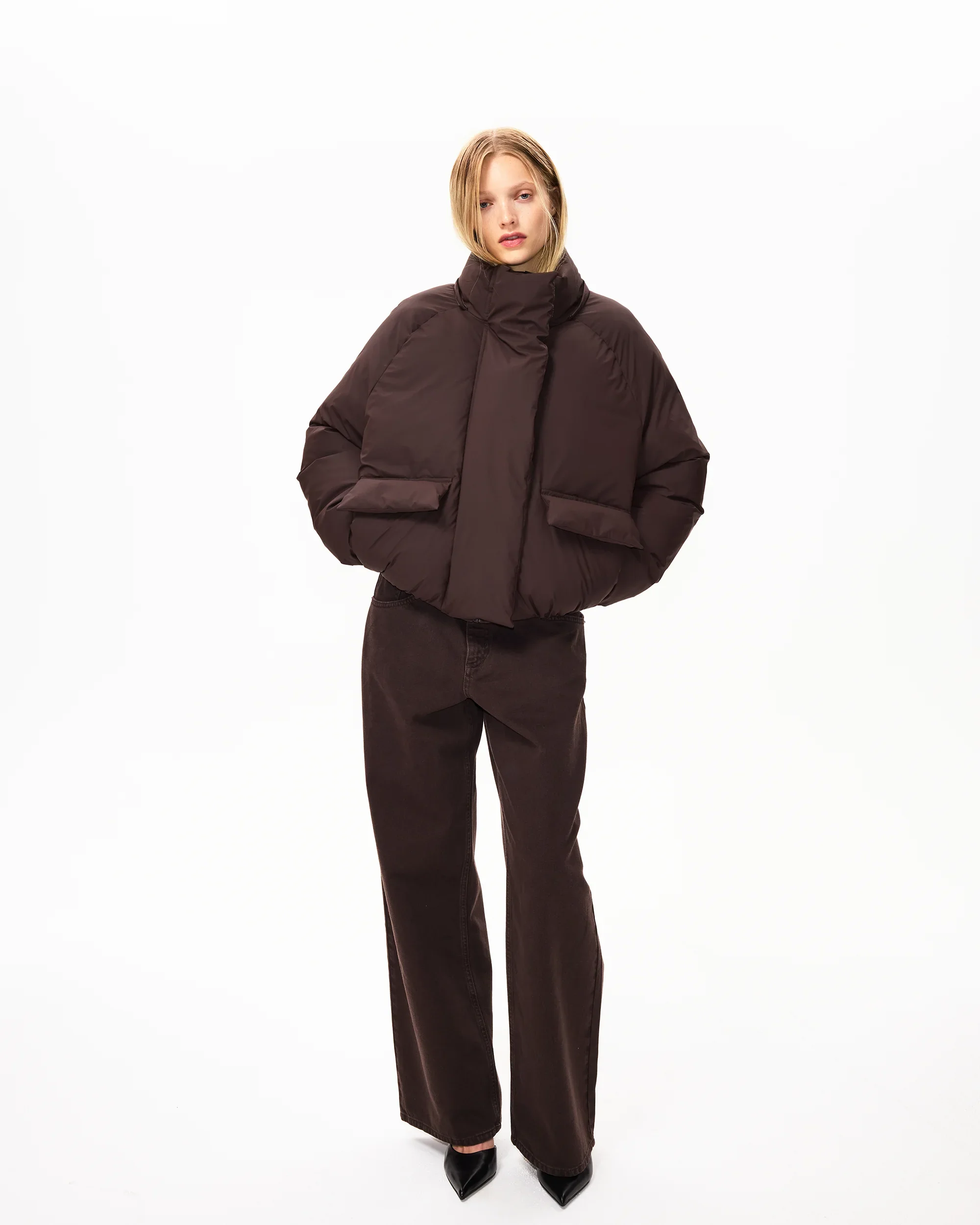 Standard Puffer Jacket | Chocolate - Image 9
