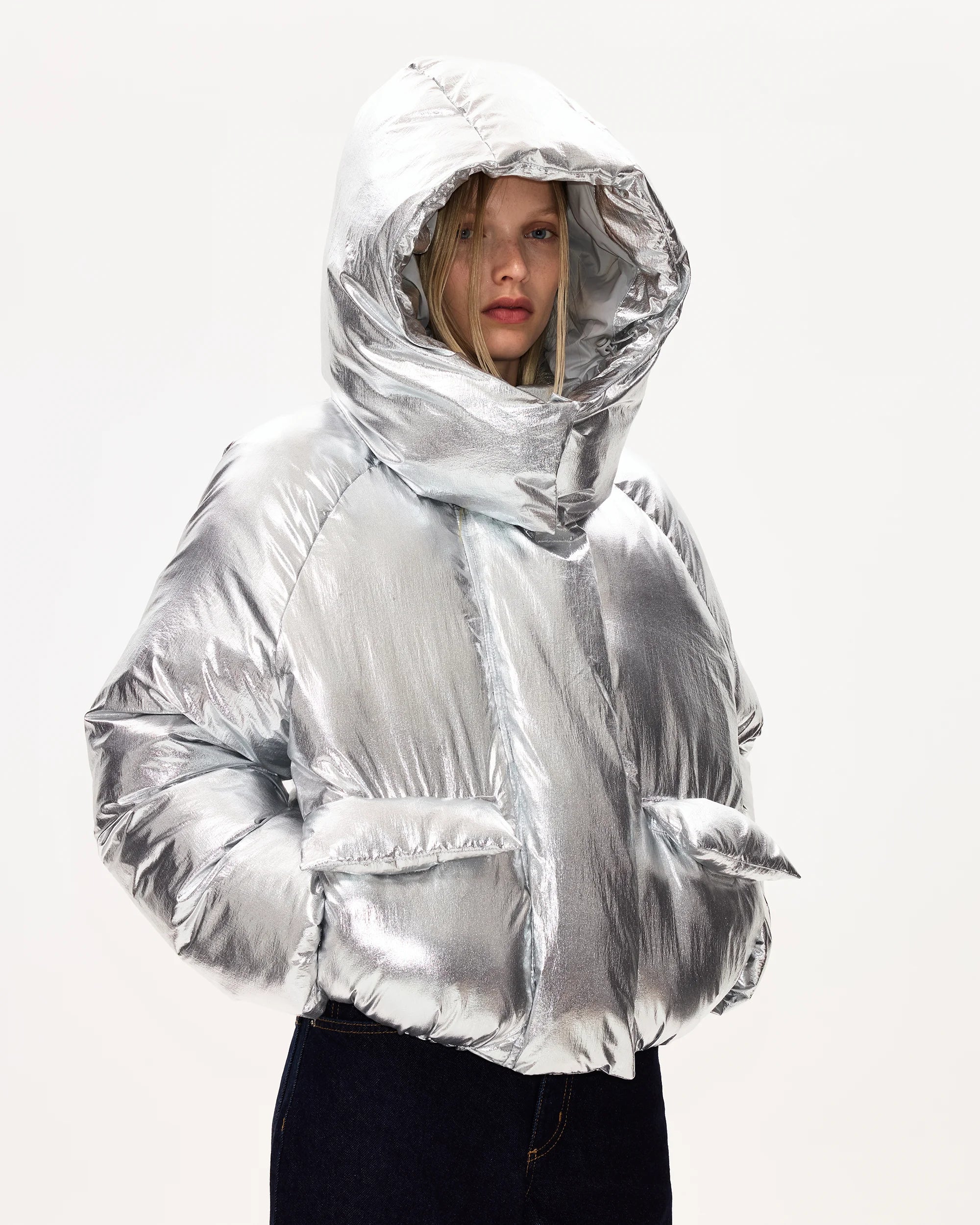 Standard Puffer Jacket | Silver - Image 11
