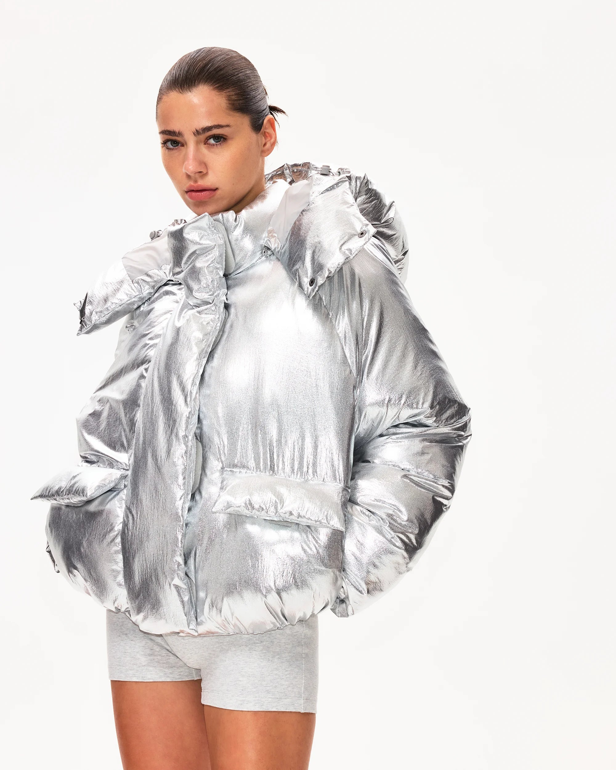 Standard Puffer Jacket | Silver - Image 3
