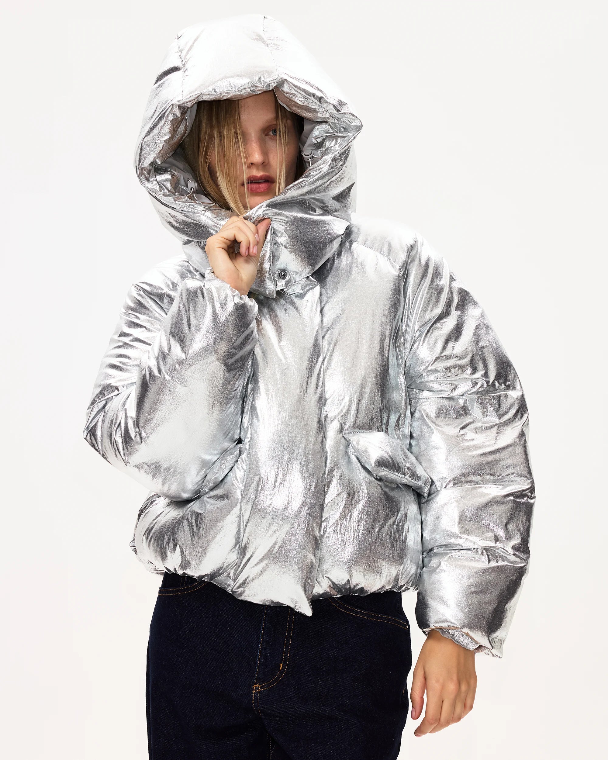 Standard Puffer Jacket | Silver - Image 4