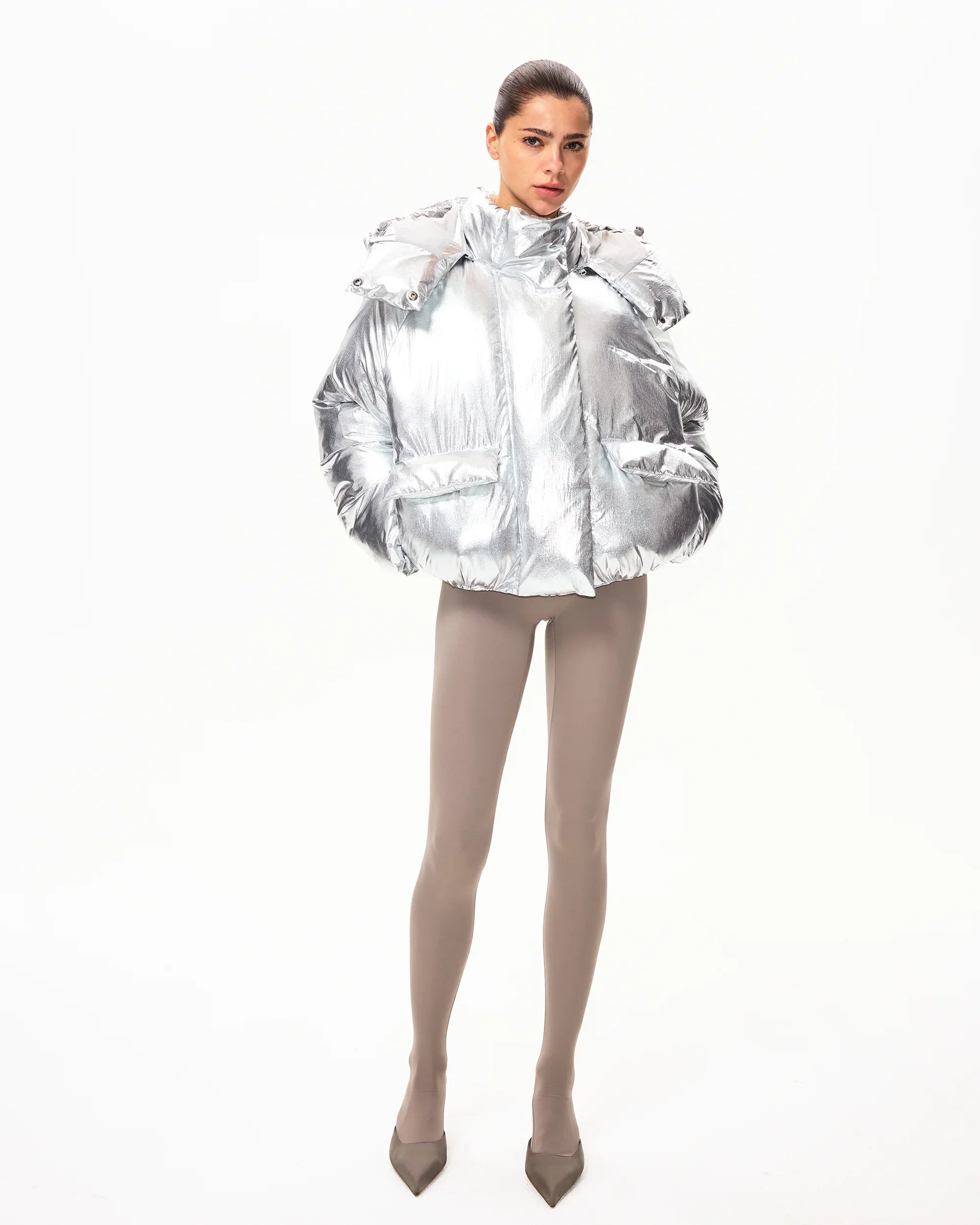 Standard Puffer Jacket | Silver - Image 5