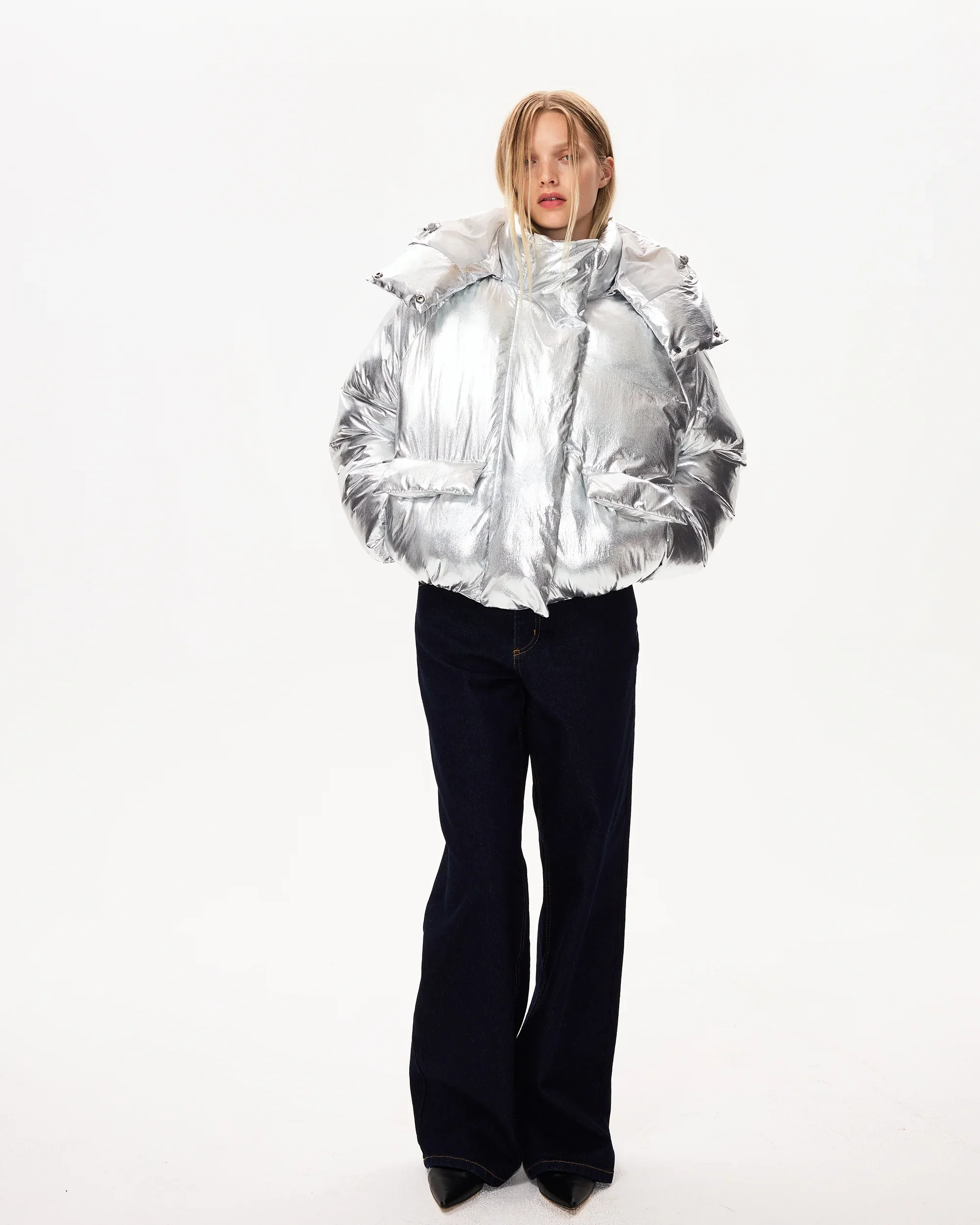 Standard Puffer Jacket | Silver - Image 8