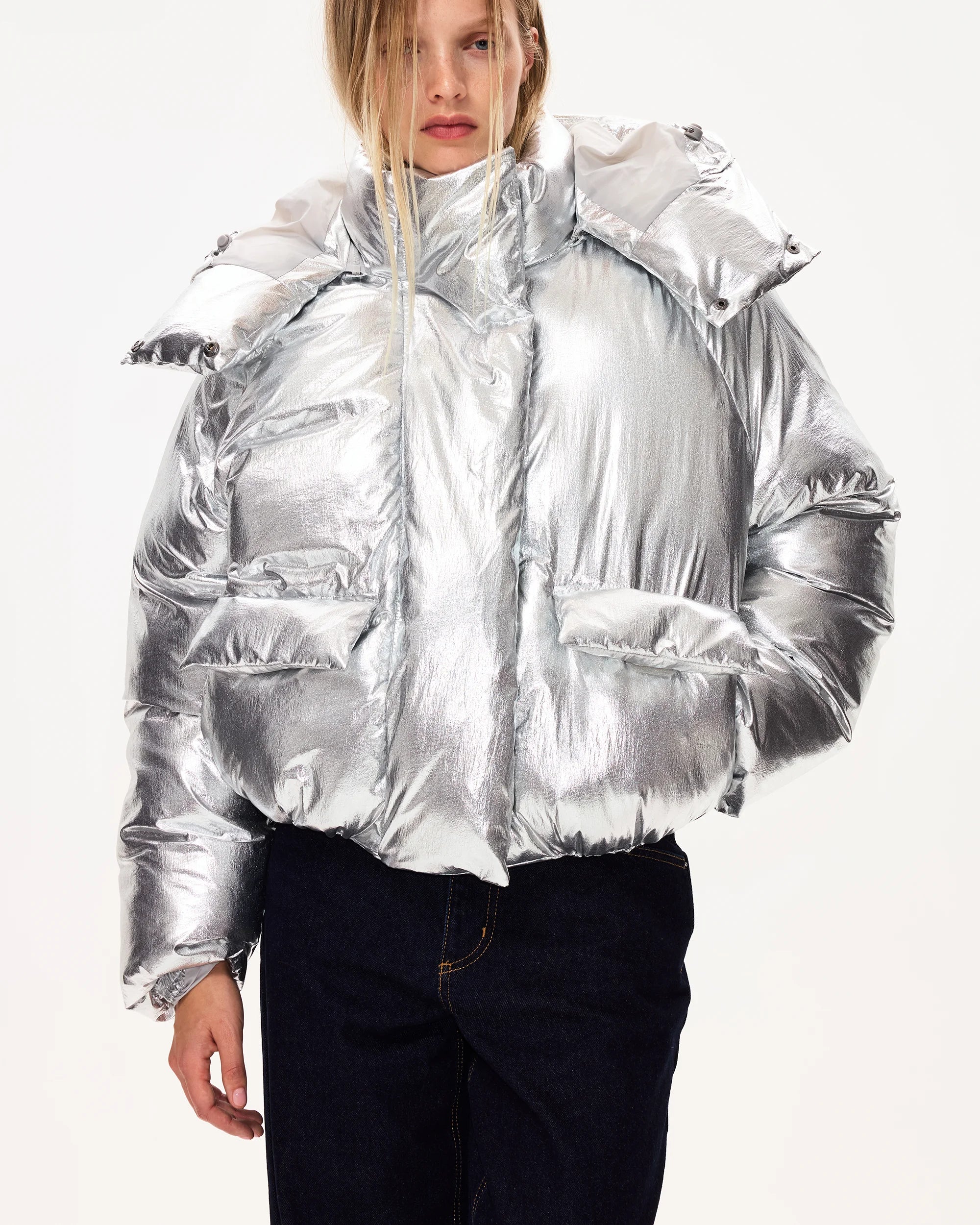 Standard Puffer Jacket | Silver - Image 9