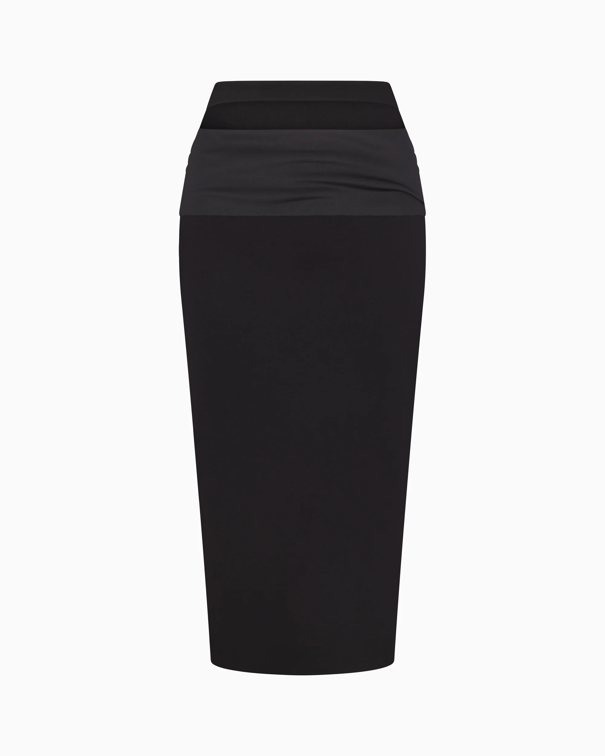 Sueded Stretch Cutout Skirt | Black - Image 2