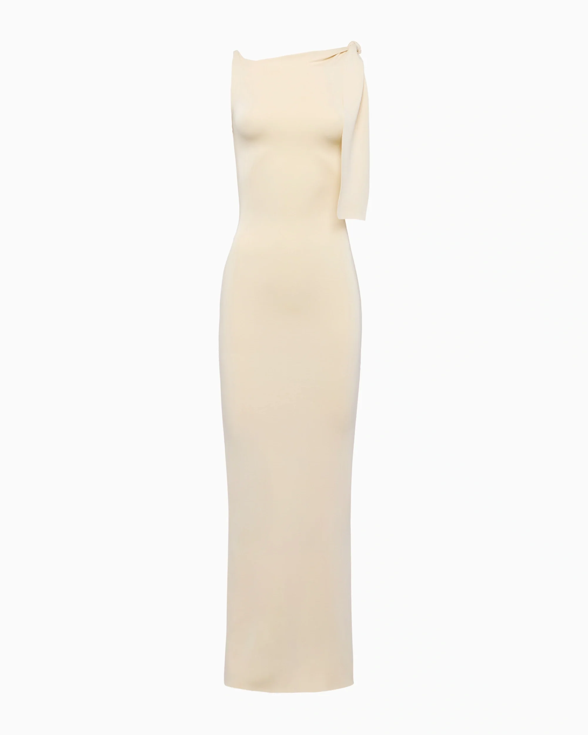 Sueded Stretch Knotted Maxi Dress | Stone - Image 2
