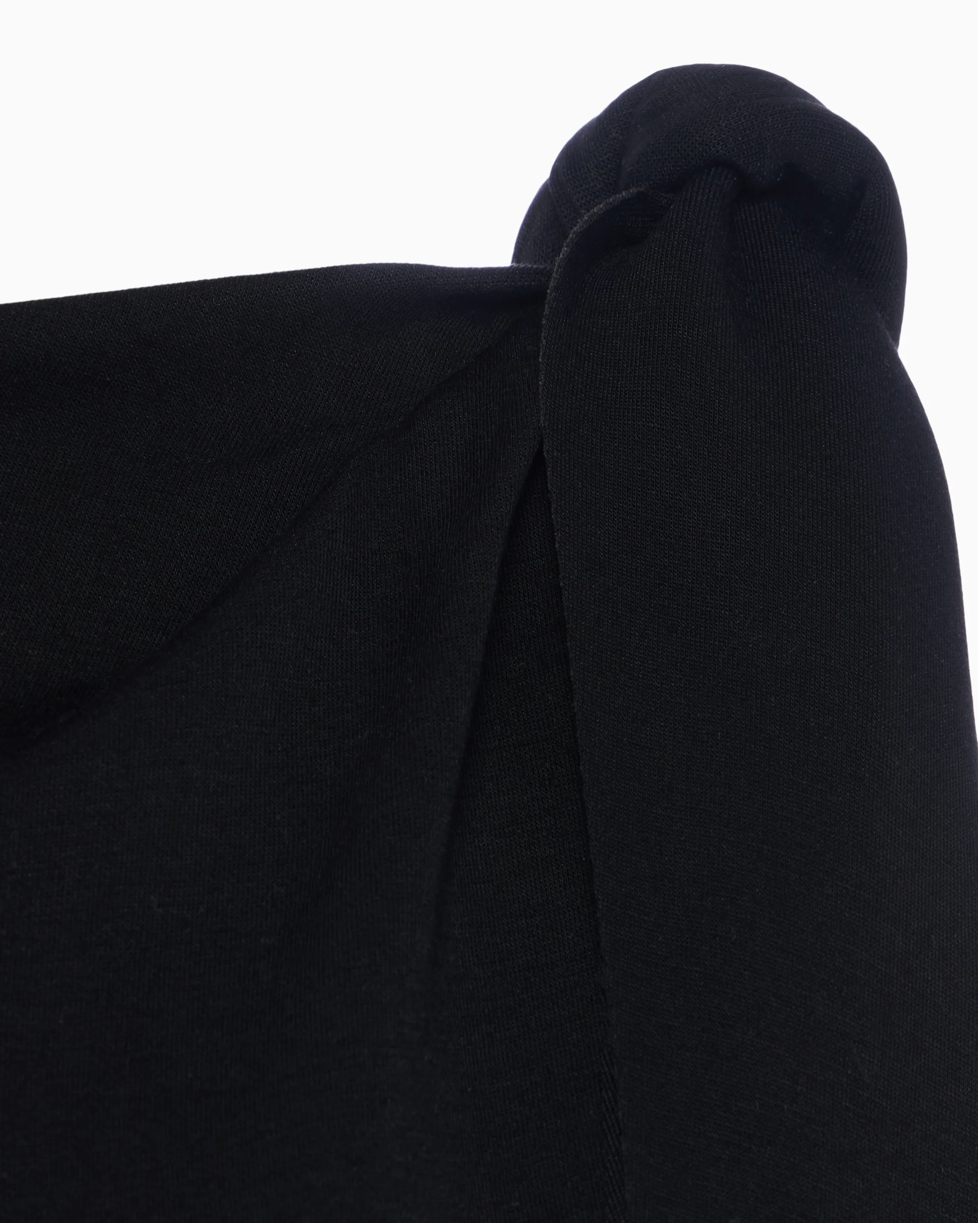 Sueded Stretch Knotted Top | Black - Image 7