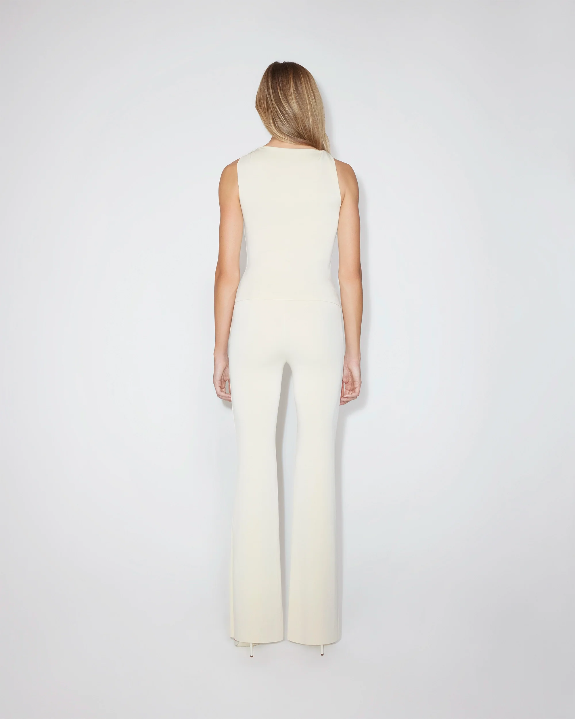 Sueded Stretch Knotted Top | Stone - Image 4