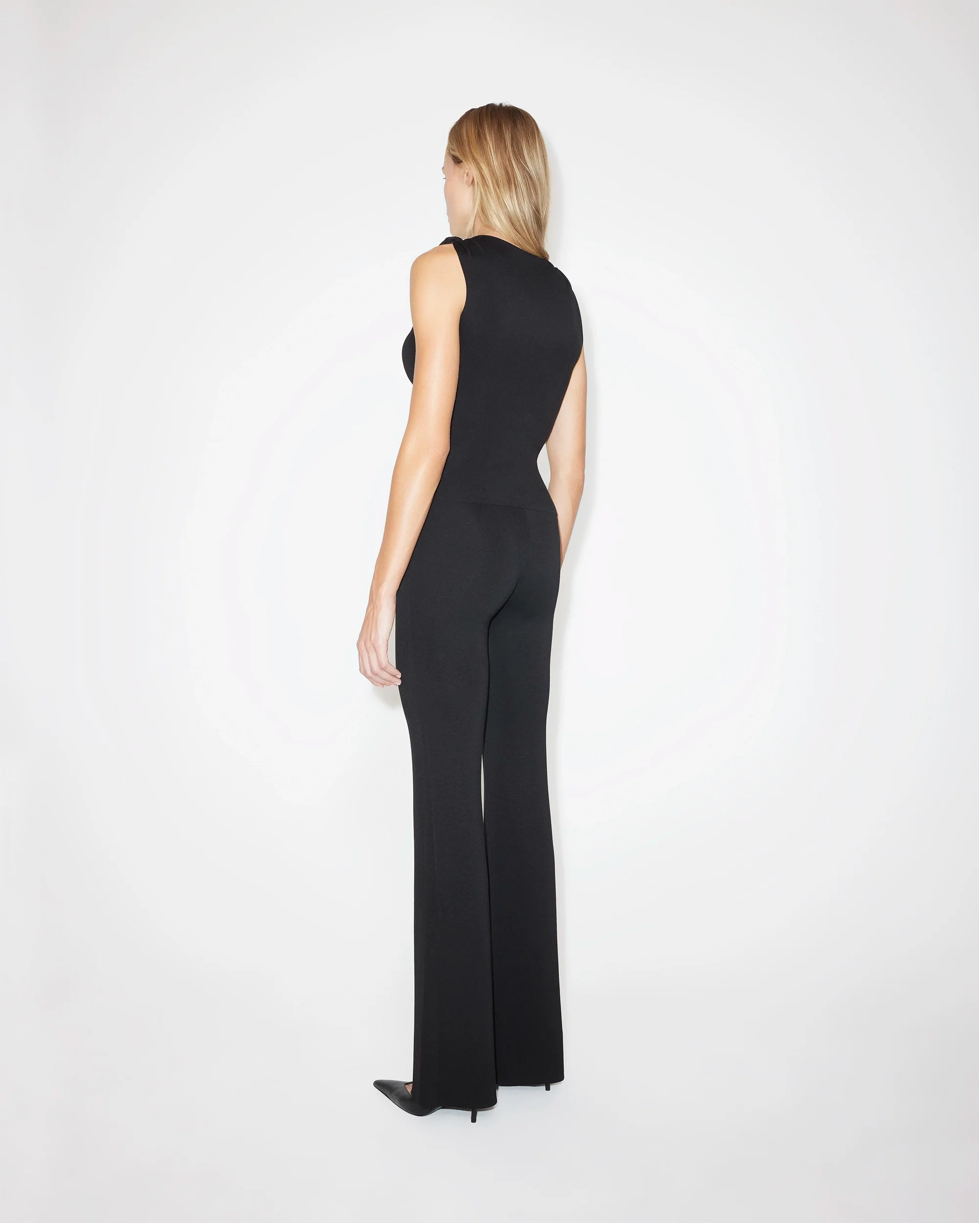 Sueded Stretch Low Rise Pant | Black - Image 5