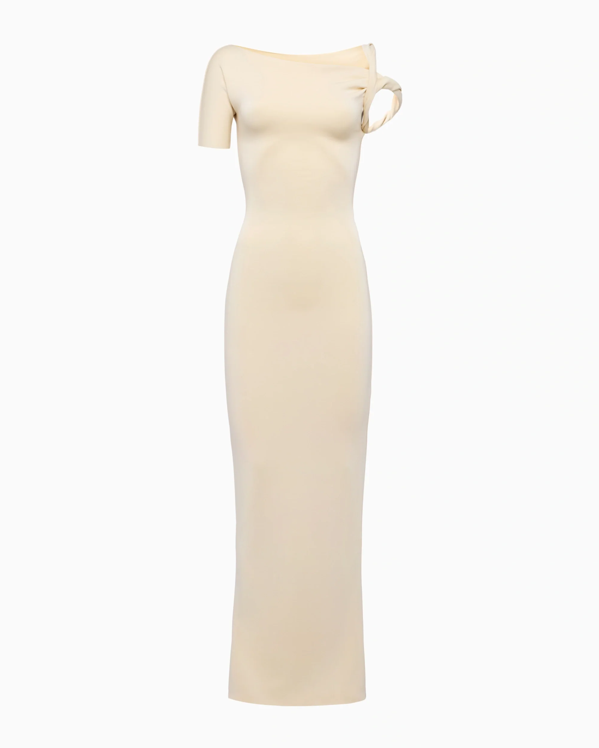 Sueded Stretch Twist Maxi Dress | Stone - Image 2