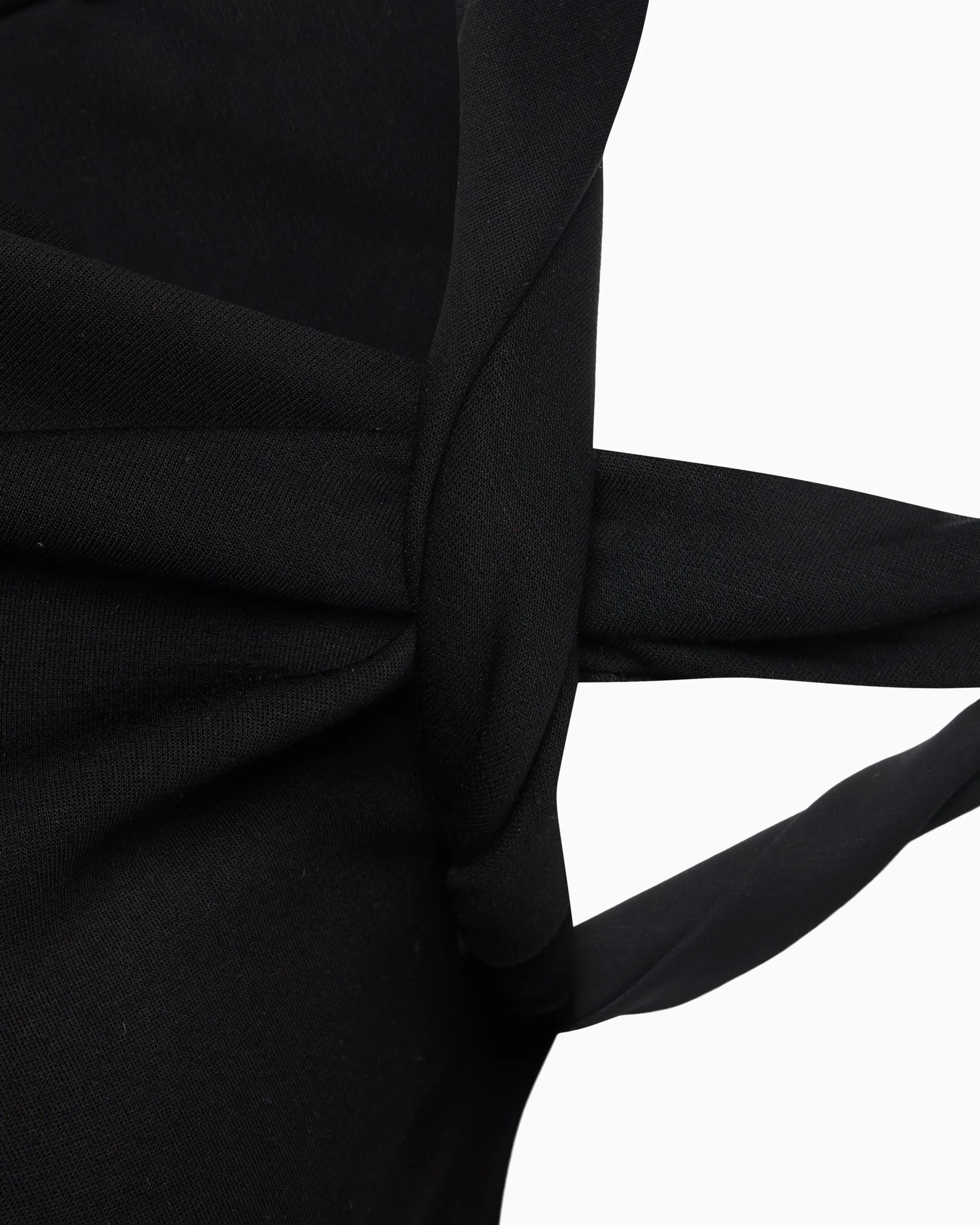 Sueded Stretch Twisted Top | Black - Image 6