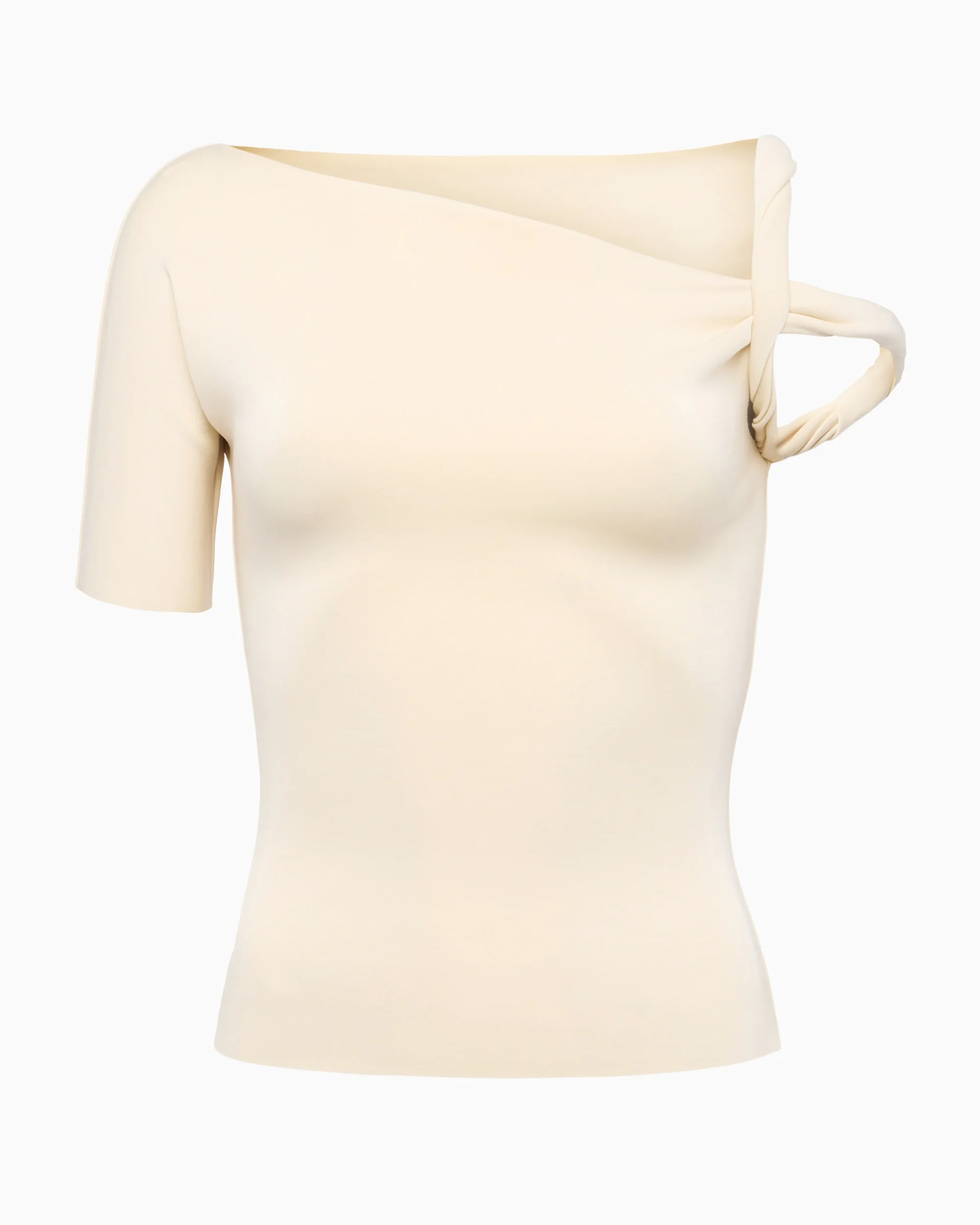 Sueded Stretch Twisted Top | Stone - Image 2