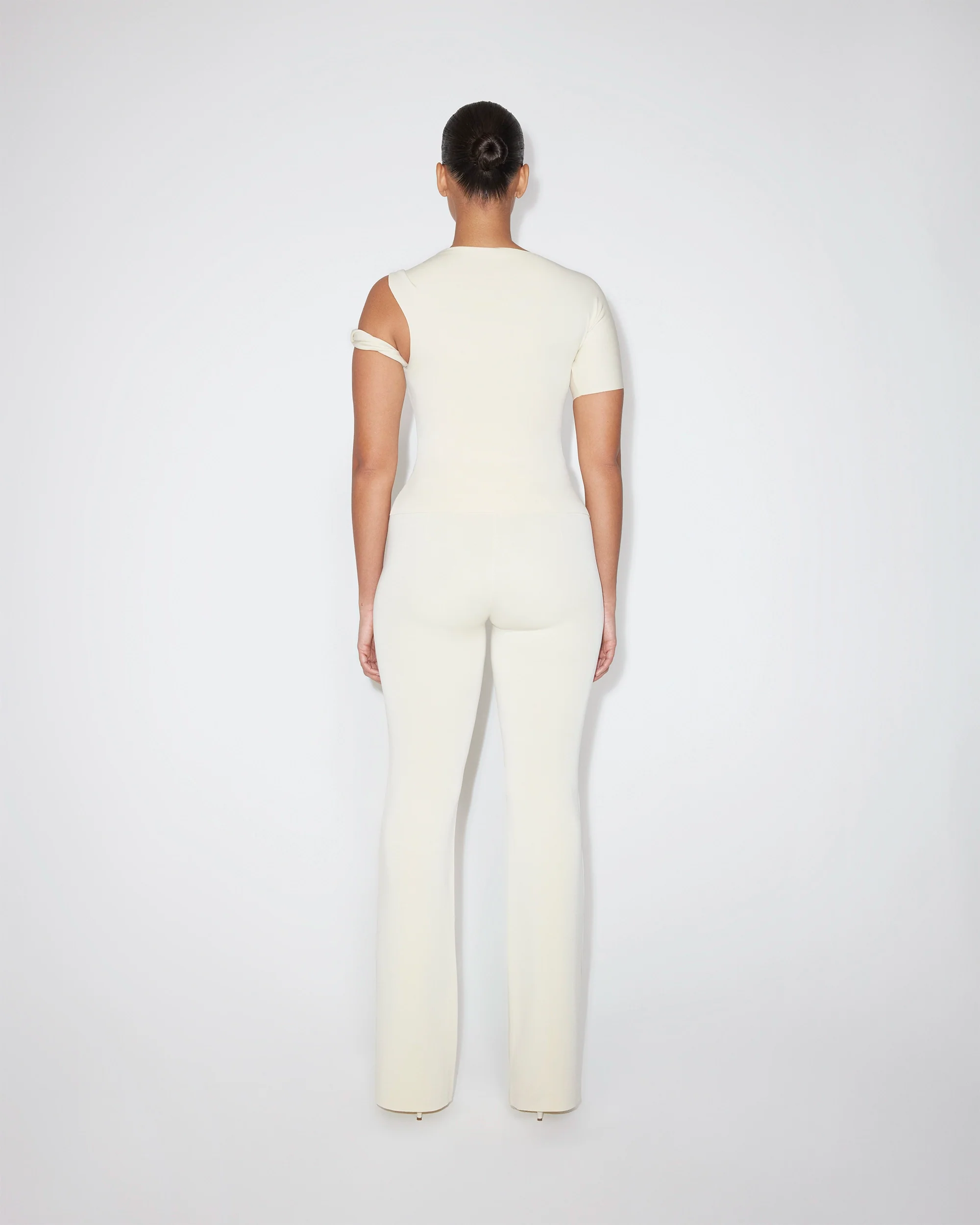 Sueded Stretch Twisted Top | Stone - Image 5