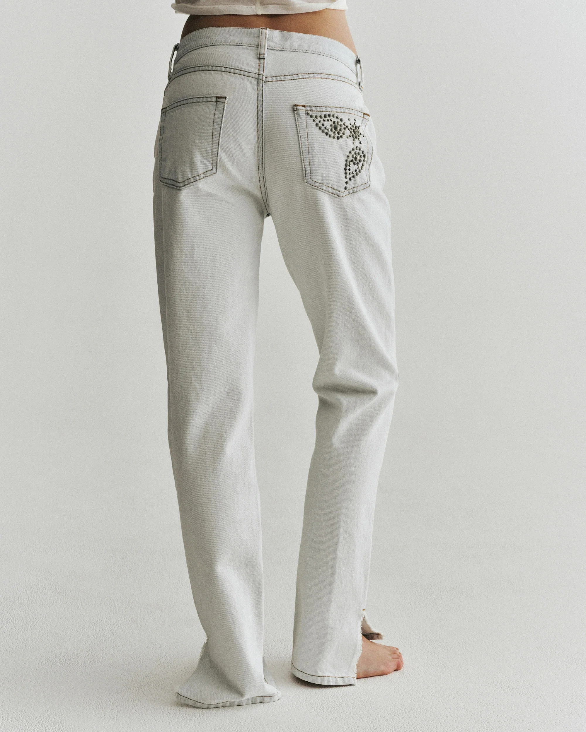 Sunset Studded Mid-Rise Jean | Cloud - Image 3