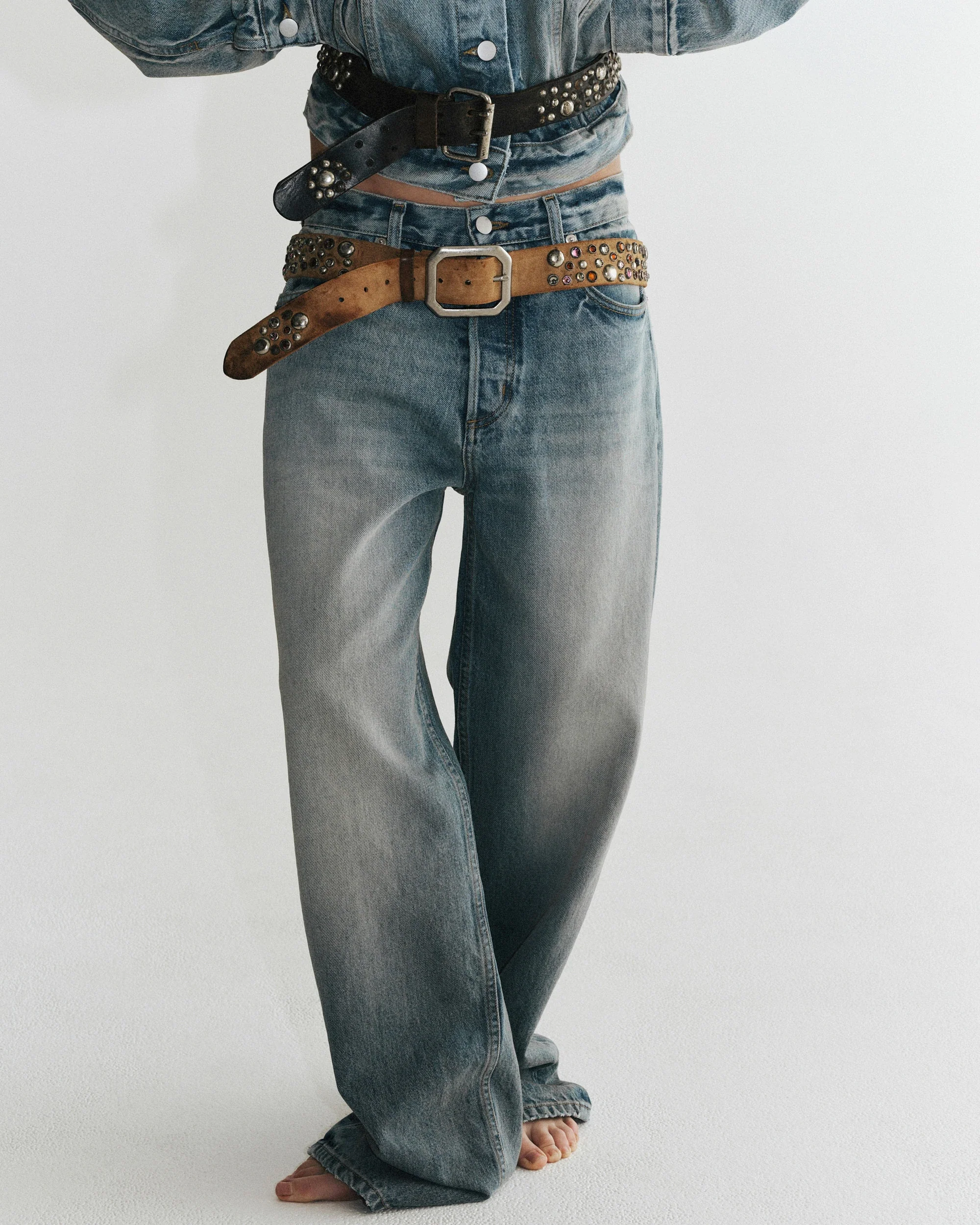 Vintage Studded Belt | Brown - Image 5